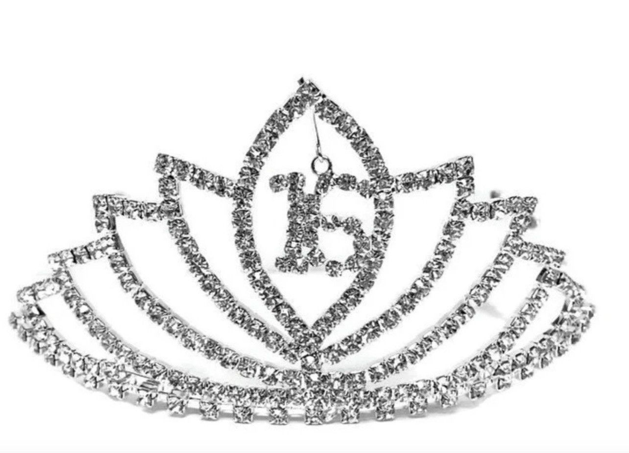 Other Sweet 16 Birthday Silver Rhinestone Tiara Crown Keepsake Size ONE SIZE - 1 Thumbnail