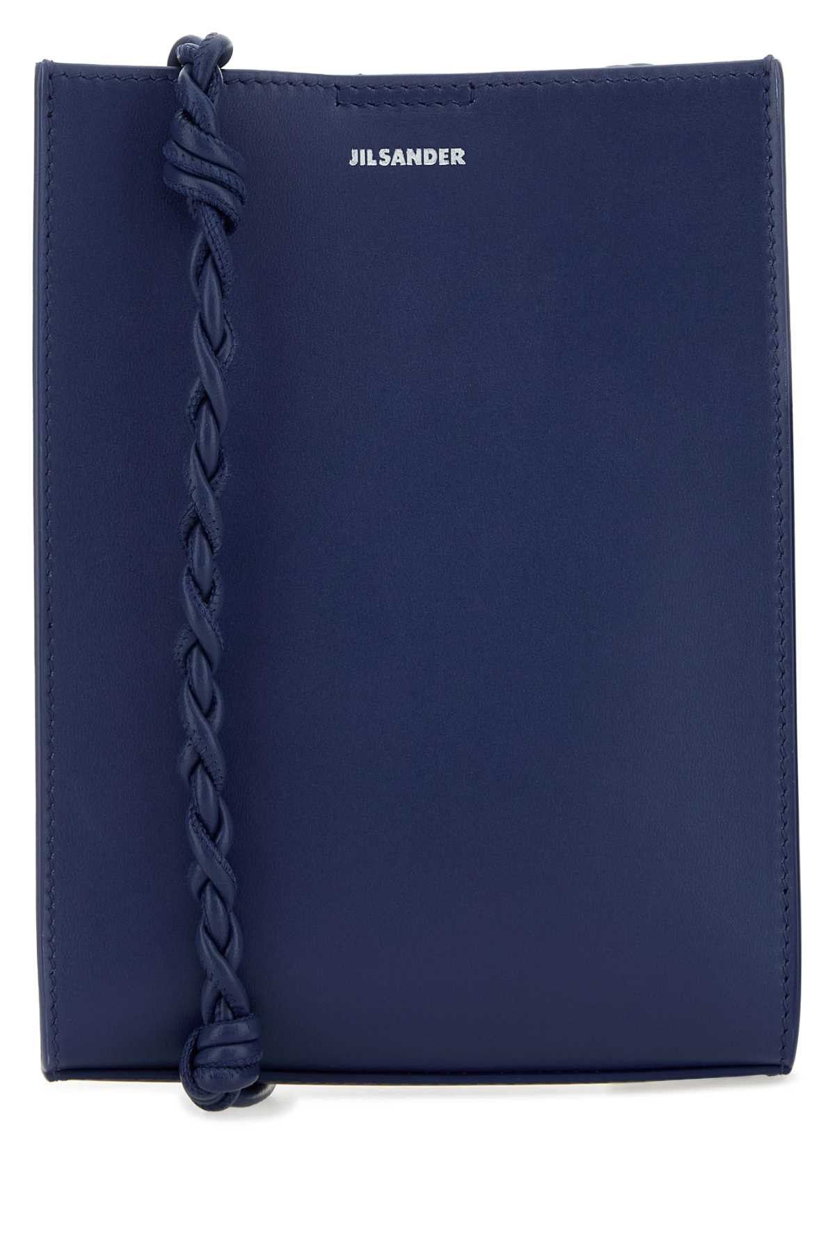 Jil Sander Navy Blue Leather Small Tangle Shoulder Bag Size ONE SIZE - 1 Thumbnail