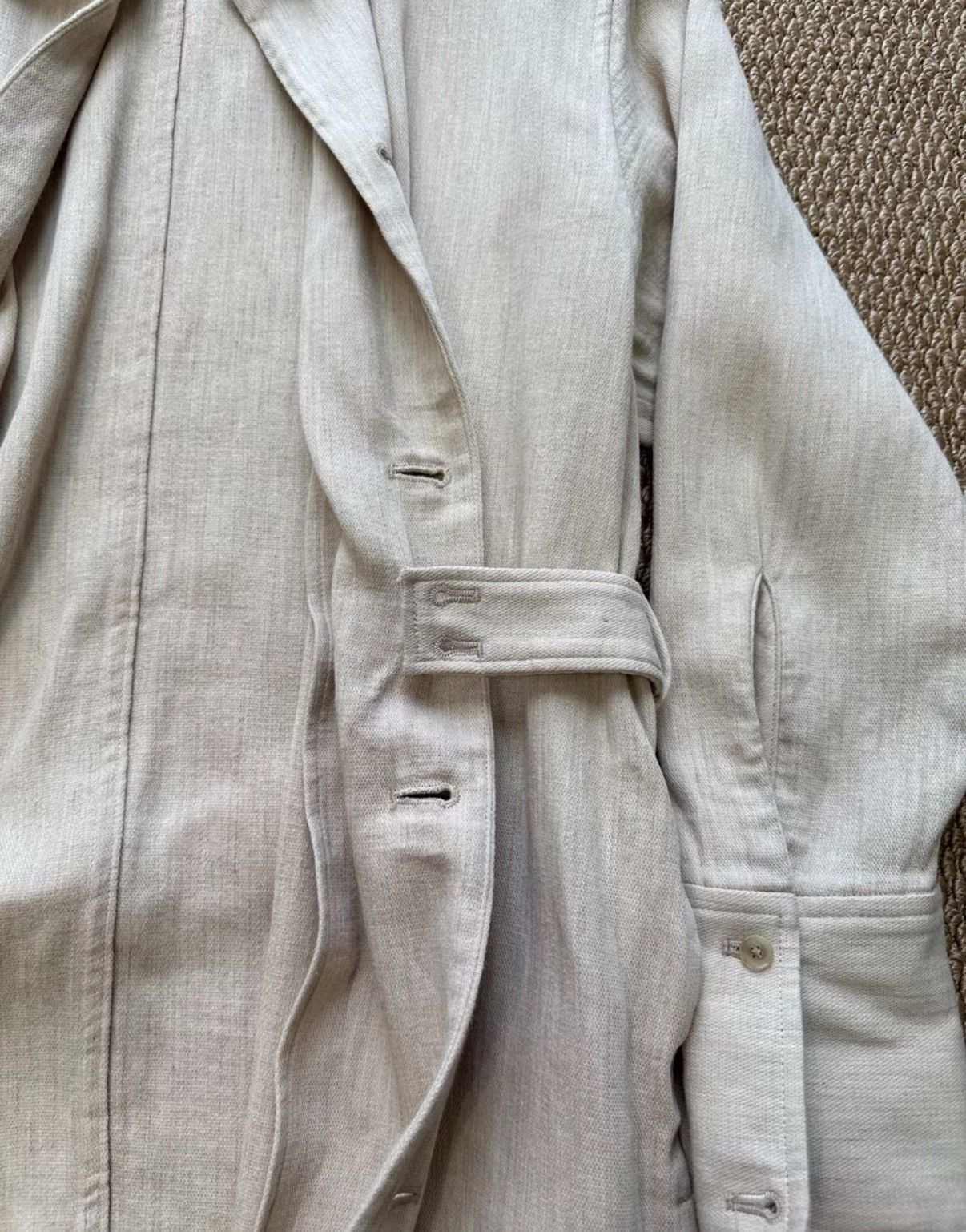 Auralee AAURALE Cotton & Camel Hair Blend Belted Trench Coat K23 Size XS / US 0-2 / IT 36-38 - 5 Thumbnail
