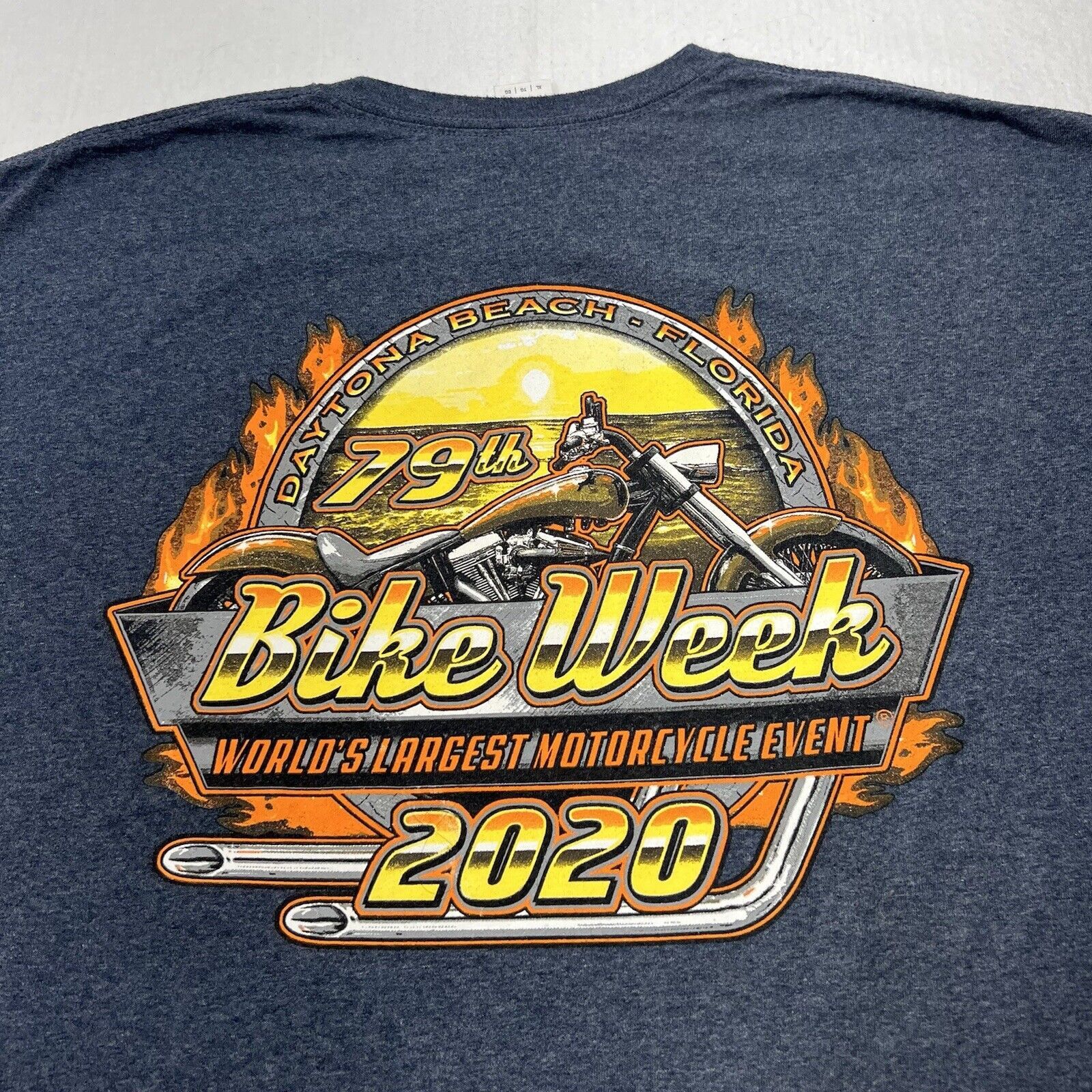 Gildan Daytona Beach Bike Week 2020 XL 79th Annual Graphic T Shirt Size US XL / EU 56 / 4 - 2 Thumbnail
