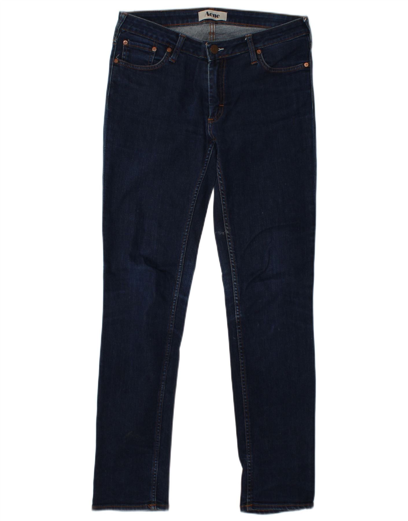 Acne Studios ACNE Womens Skinny Jeans W31 L32 Navy Blue Cotton Size 42" / US 20 - 1 Thumbnail