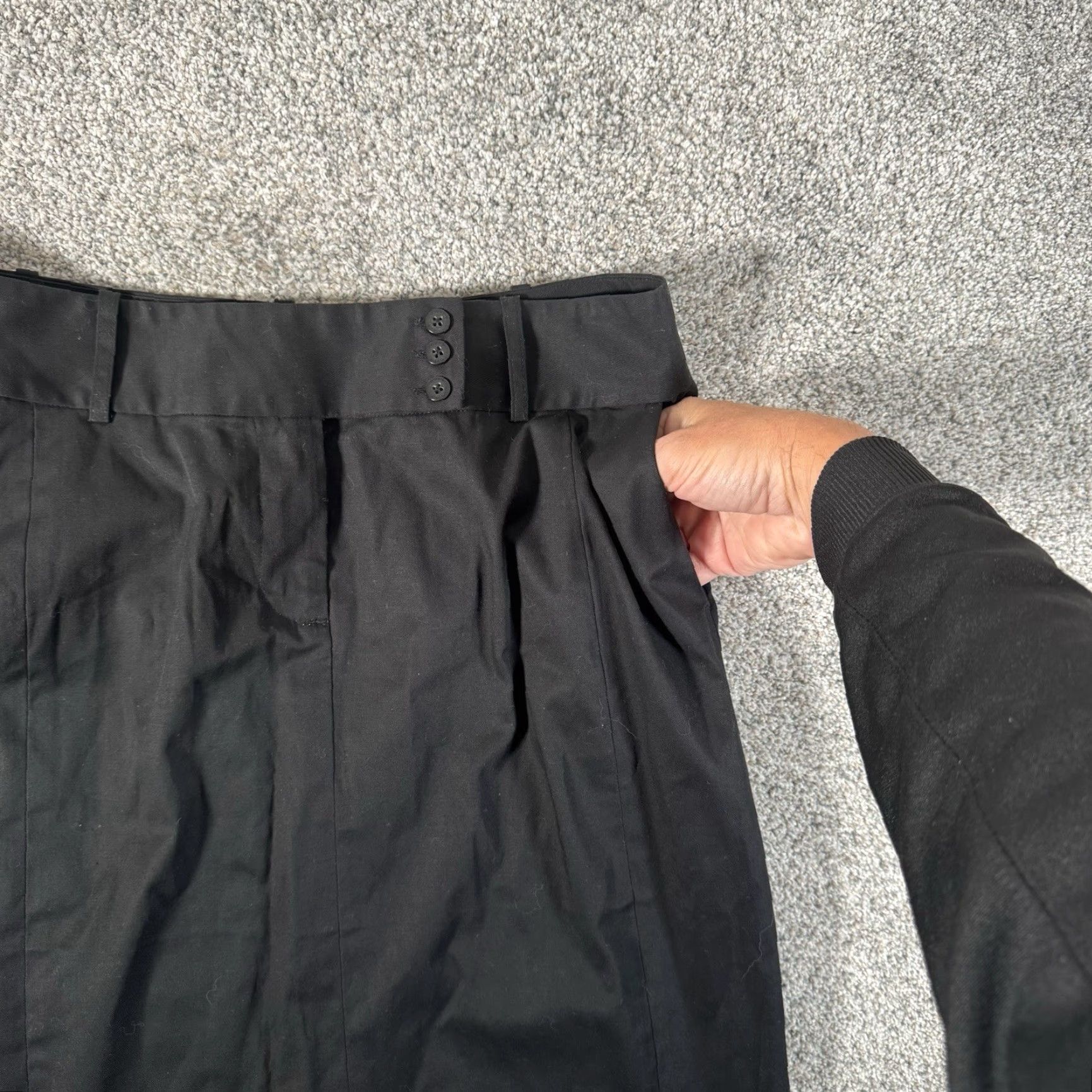 Vintage Argyle Black Pencil Skirt Size 8 Women Knee Length Office Chic Preppy Casual Business Straight & Pencil Size 30" / US 8 / IT 44 - 4 Thumbnail