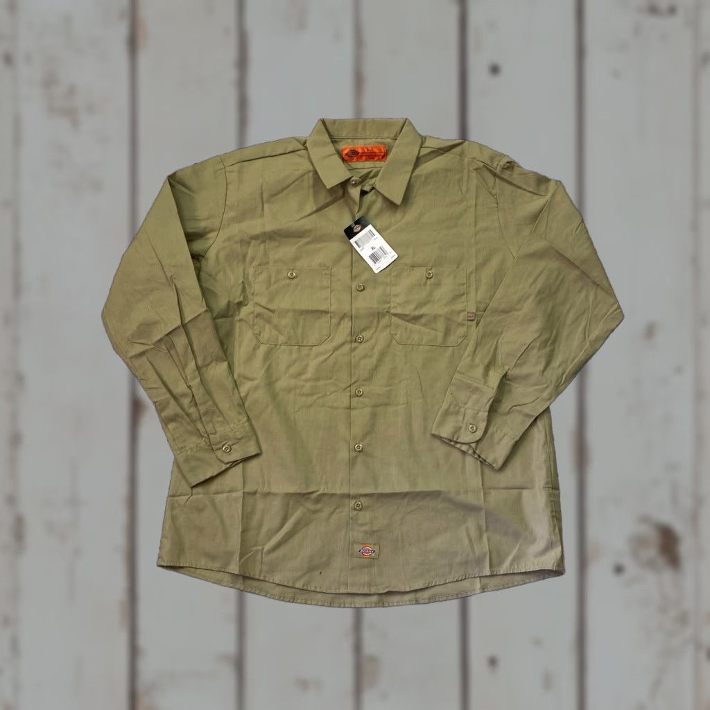 Dickies Dickies Men’s Long Sleeve Button-Up Work Shirt XL Brown NWT Casual, Twill, Cotton-Poly, Regular Fit, Button-Down, Pockets, All Seasons, Vintage No Size US XL / EU 56 / 4 - 1 Thumbnail