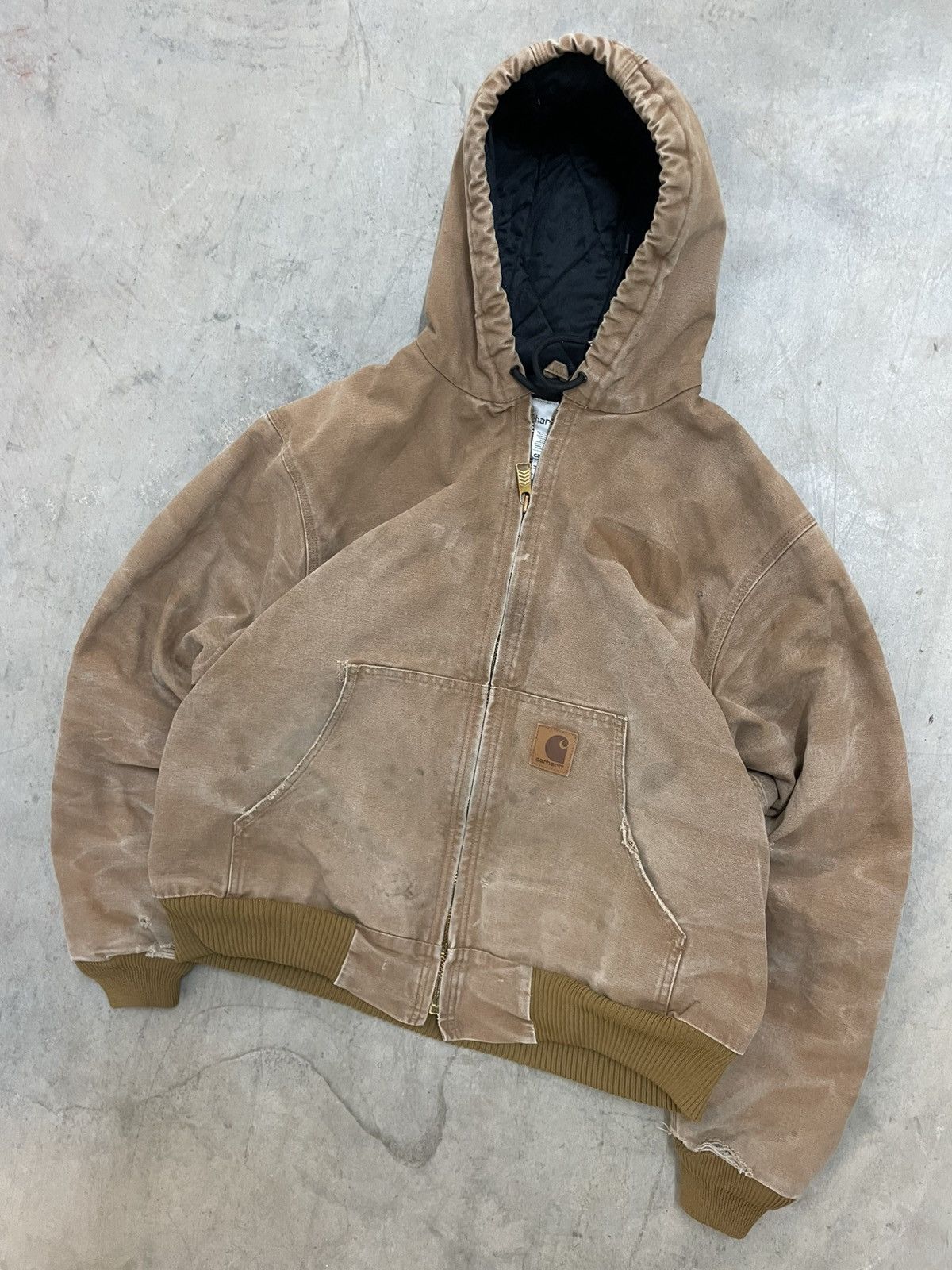 Carhartt ブラウン ジップアップジャケット L