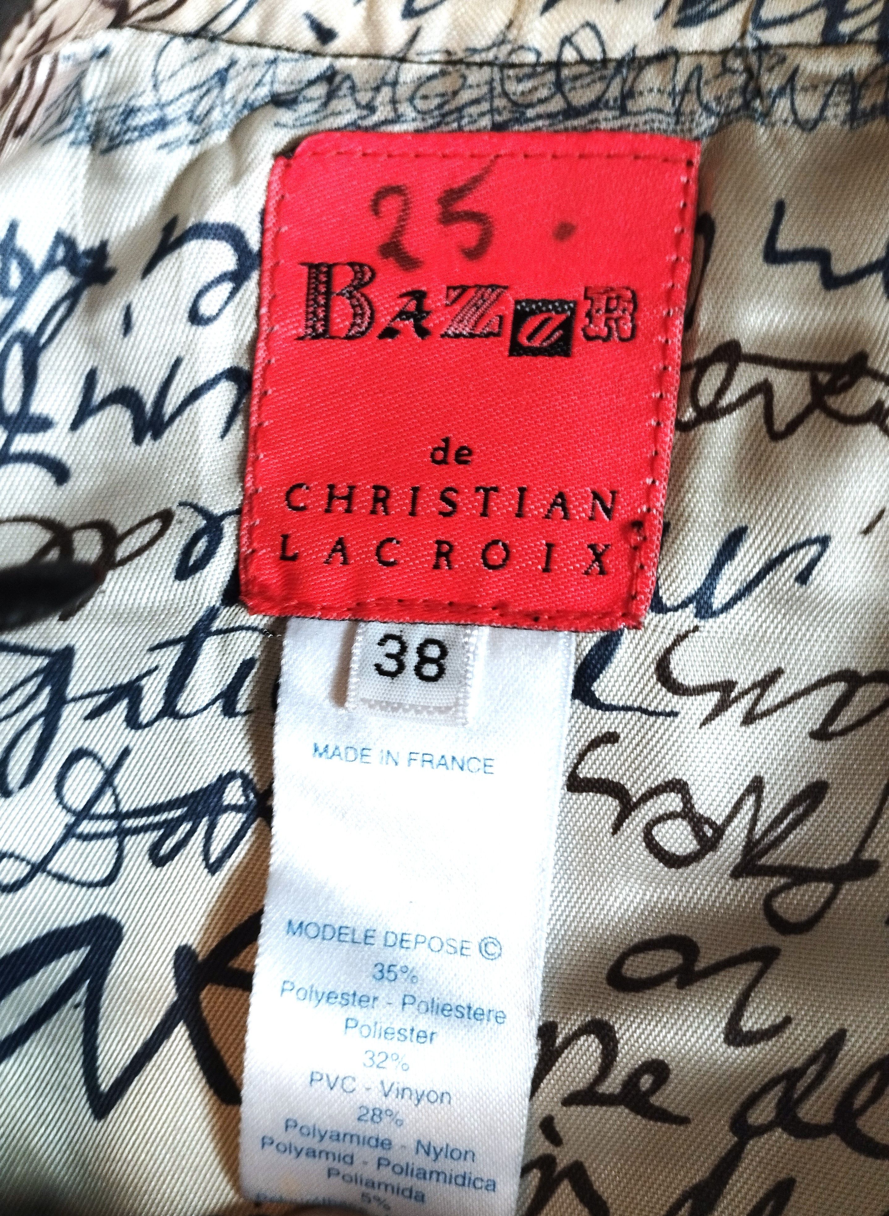 Christian Lacroix Christian Lacroix Jupe Quadrille Bi matière TXS Size 25" / US 0 / IT 36 - 3 Thumbnail