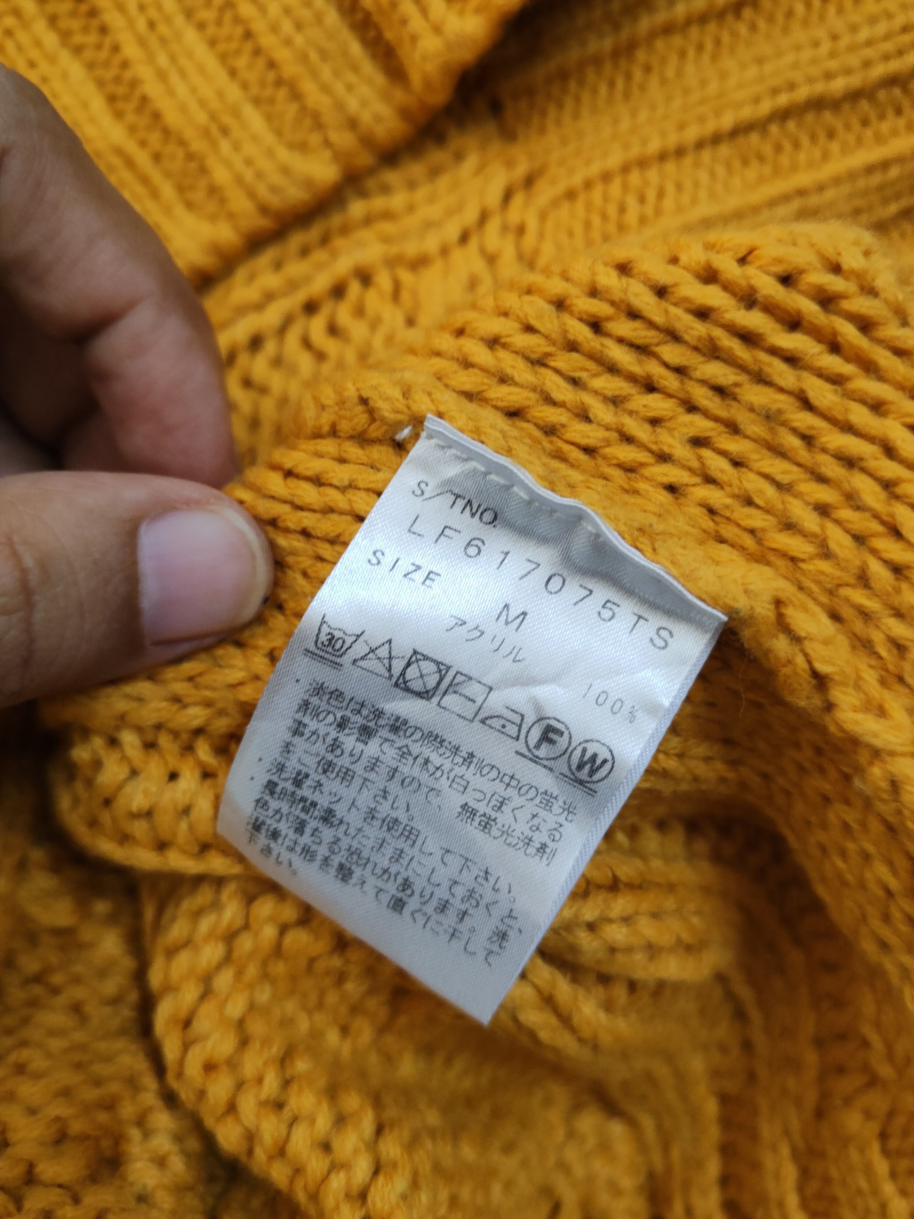 Aran Isles Knitwear Lowrys Farm Mustard Knitwear Sweatshirts #W1677 Size US M / EU 48-50 / 2 - 10 Thumbnail
