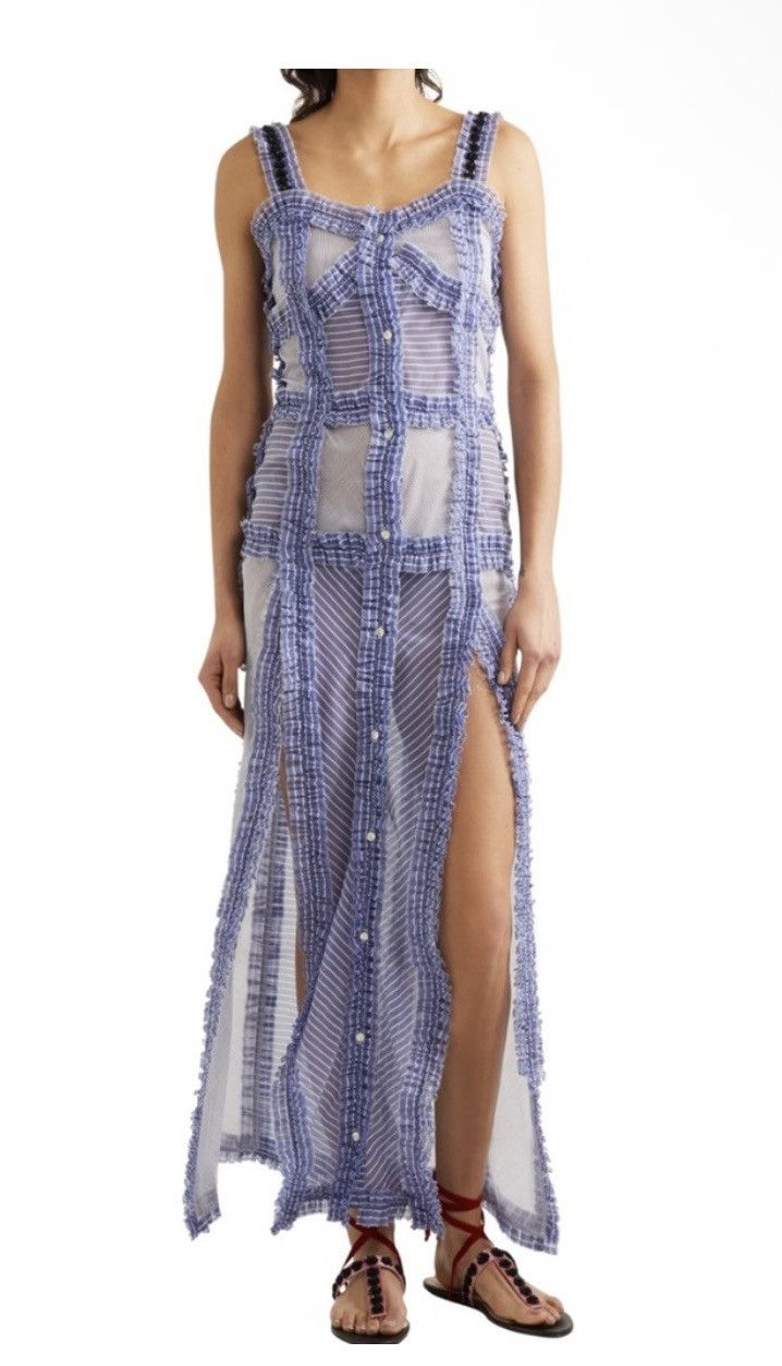 The Attico The Attico Margherita Cotton and Silk Stripe Dress size1 Size S / US 4 / IT 40 - 2 Thumbnail