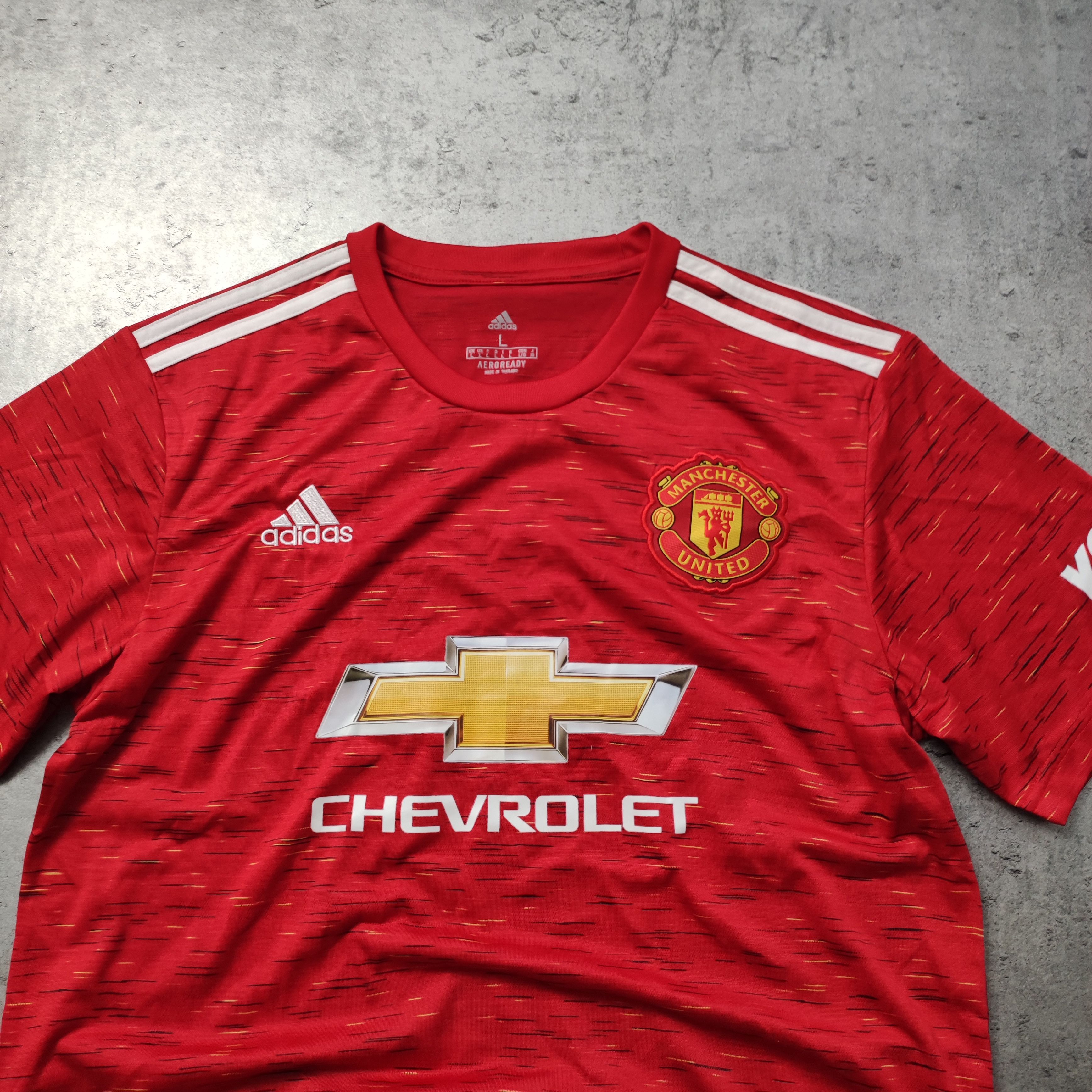 Adidas RARE Manchester United 2020 Adidas Football Home Jersey Size US L / EU 52-54 / 3 - 3 Thumbnail