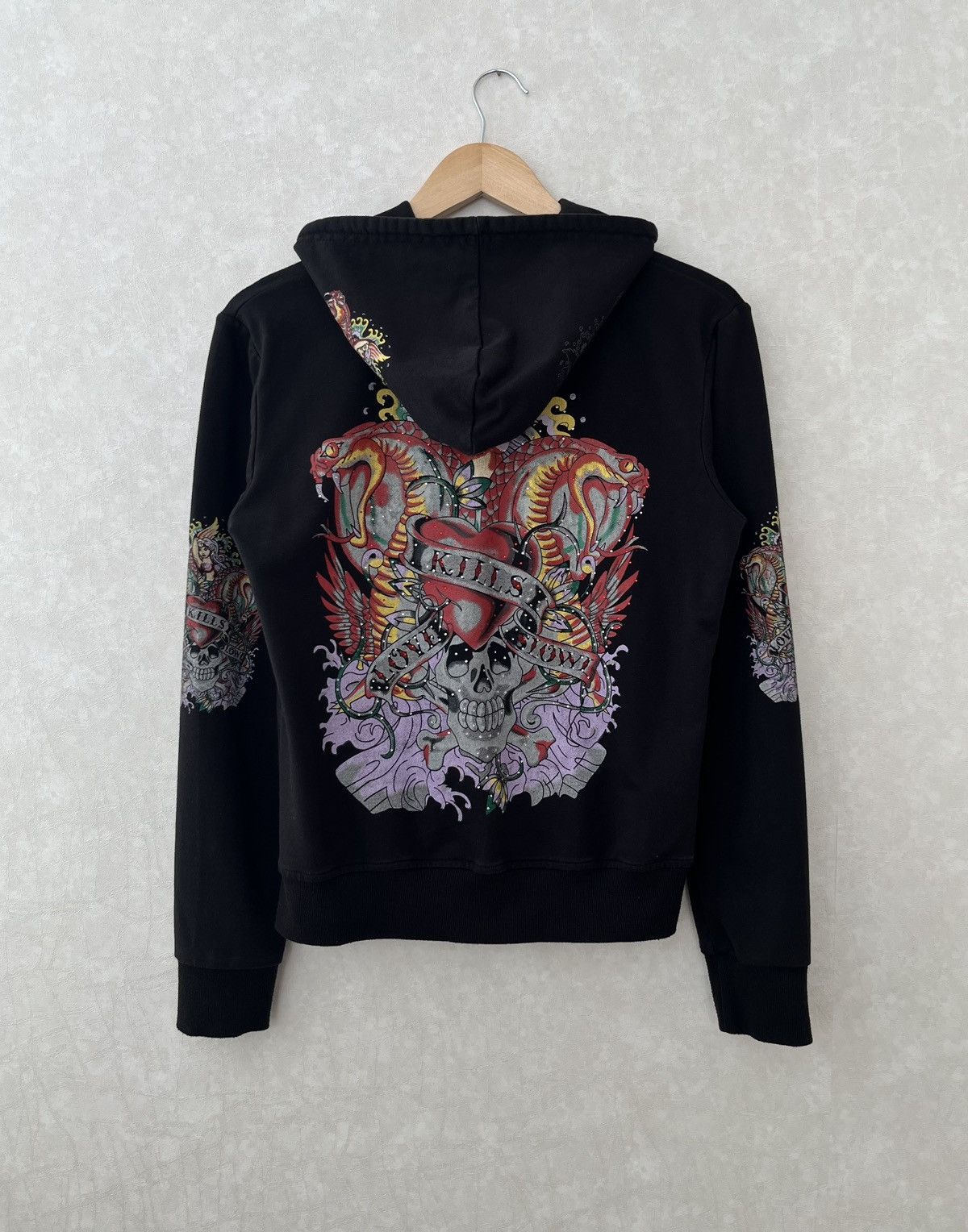 Japanese Brand Ed Hardy Style Y2K Zip Hoodie Size US S / EU 44-46 / 1 - 10 Thumbnail