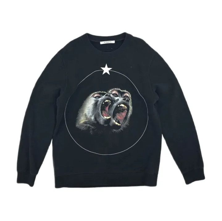 Givenchy Givenchy Logo Print Crewneck Long Sleeve Sweatshirt Size US M / EU 48-50 / 2 - 1 Thumbnail