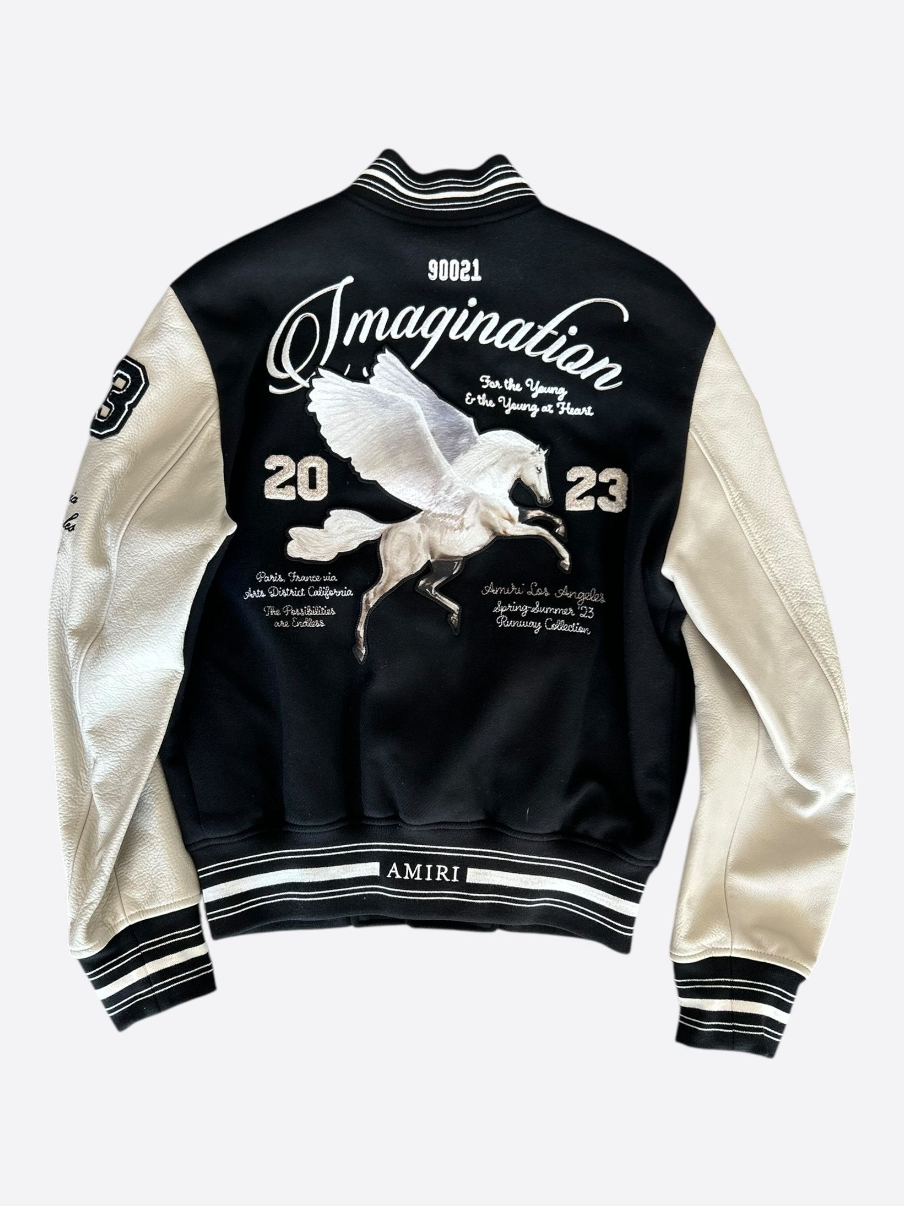 Amiri Amiri Black & White Imagination Varsity Jacket Size US S / EU 44-46 / 1 - 2 Thumbnail