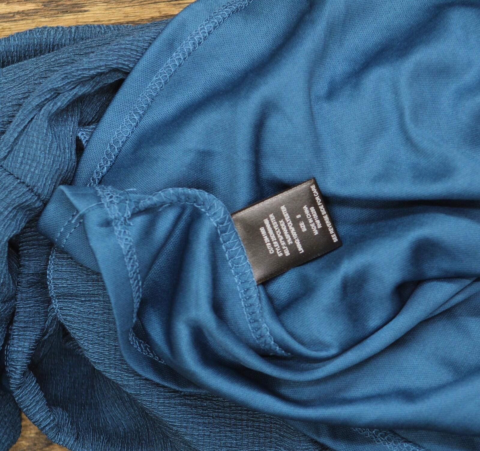 Other Trixxi Fit Flare Faux Wrap Mini Dress Dark Teal Blue S Size S / US 4 / IT 40 - 5 Thumbnail