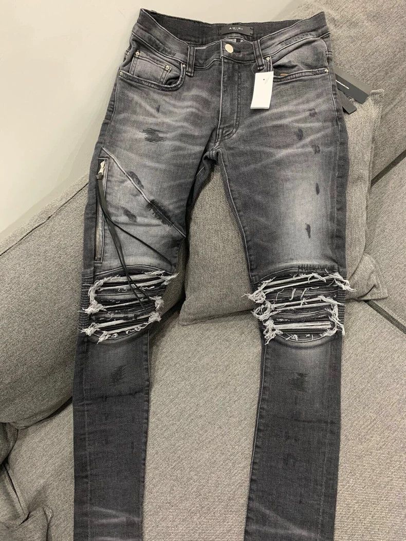 Amiri Amiri 16 old style mx2 dark grey jeans Size US 28 / EU 44 - 1 Thumbnail