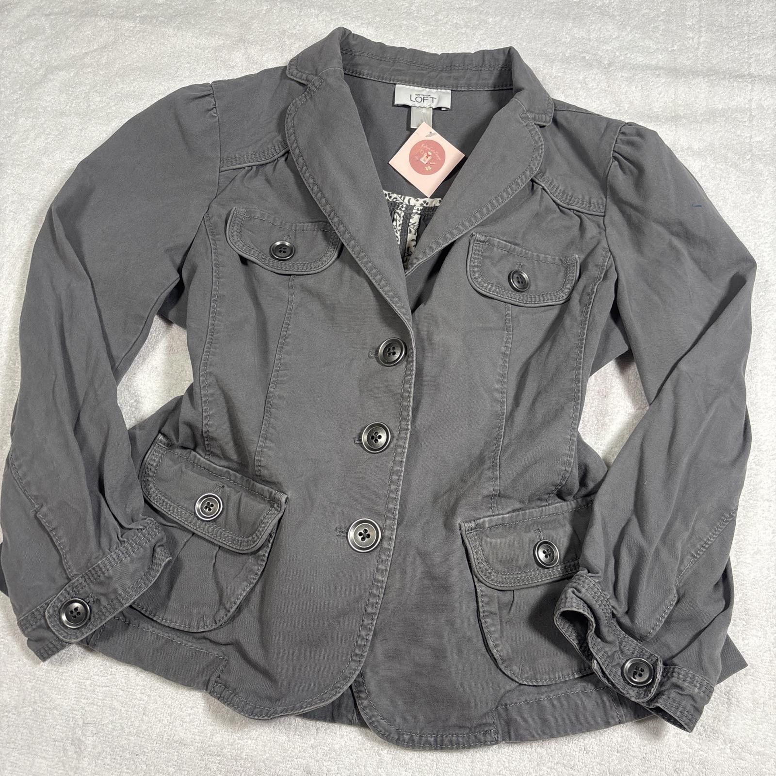 Other y2k loft gray layering cargo jacket Size S / US 4 / IT 40 - 4 Thumbnail