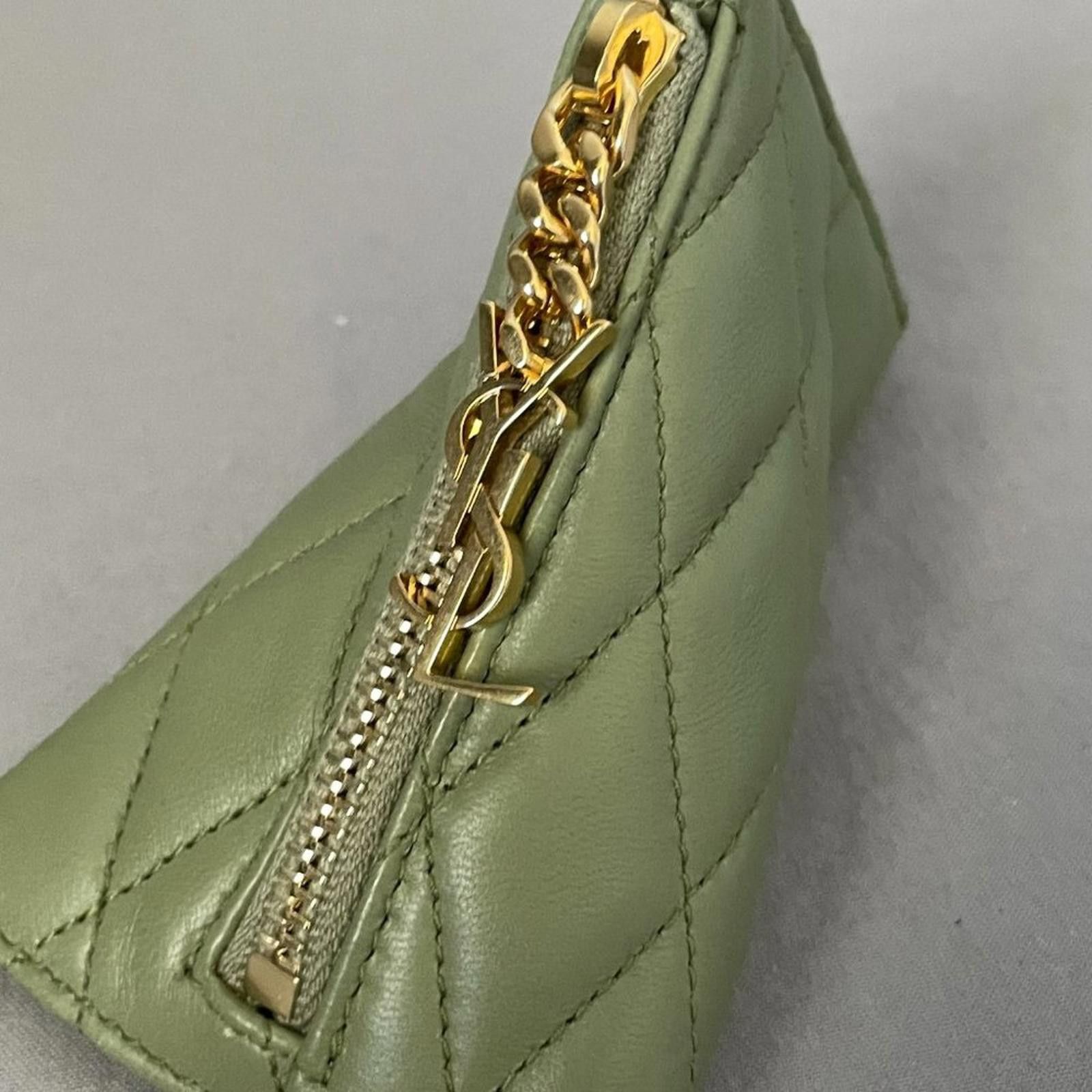 Saint Laurent Paris SAINT LAURENT Triangle Ysl Quilted Pouch Key Chain 669925 Size ONE SIZE - 1 Thumbnail