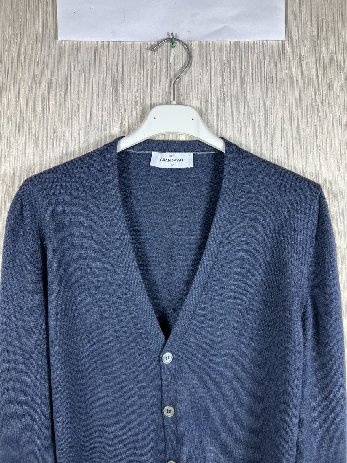Gran Sasso Gran Sasso italy virgin wool merino navy cardigan sweater Size US S / EU 44-46 / 1 - 5 Thumbnail