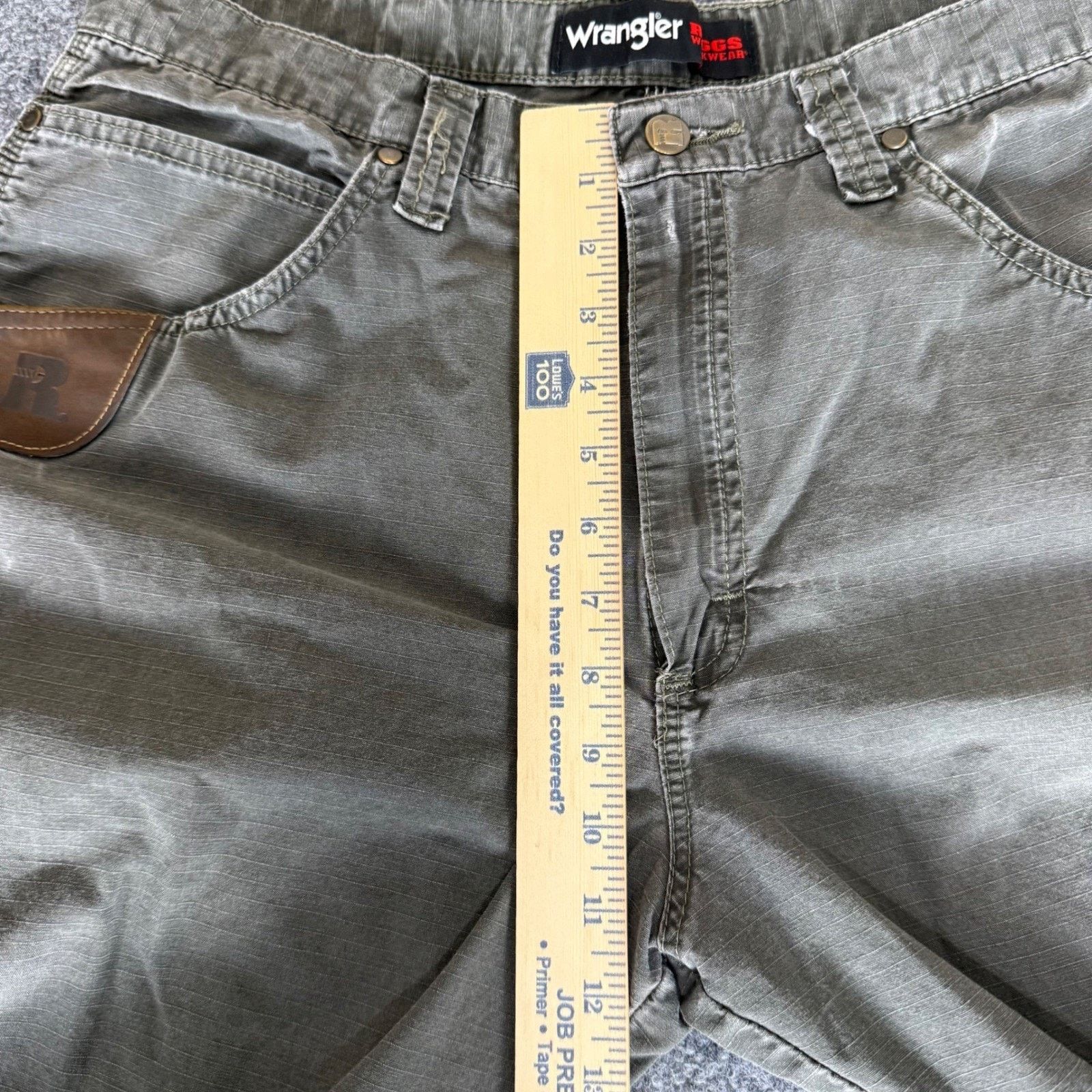 Wrangler Wrangler Riggs Workwear Pants Mens 34x28 Olive Ripstop Size US 34 / EU 50 - 6 Thumbnail