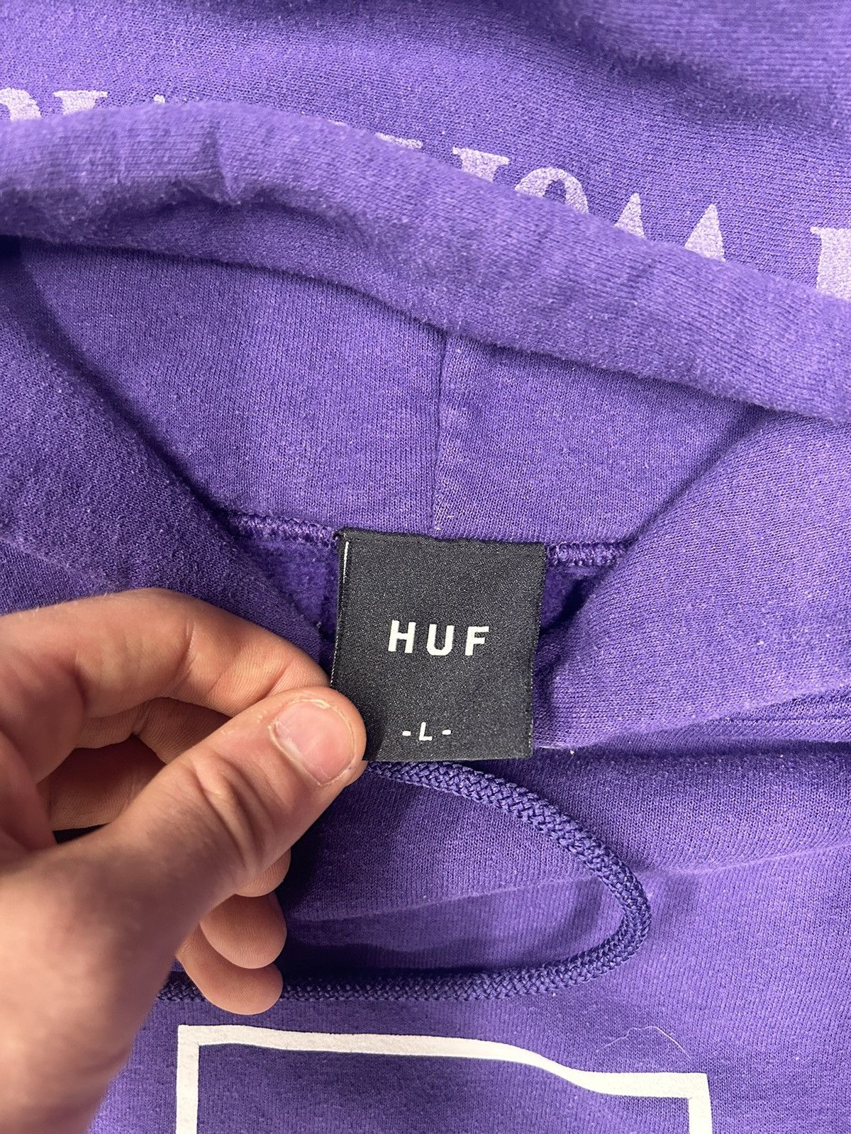 Huf × Vintage Crazy Vintage Purple HUF Skateboards Pullover Hoodie Sweater Size US L / EU 52-54 / 3 - 3 Thumbnail
