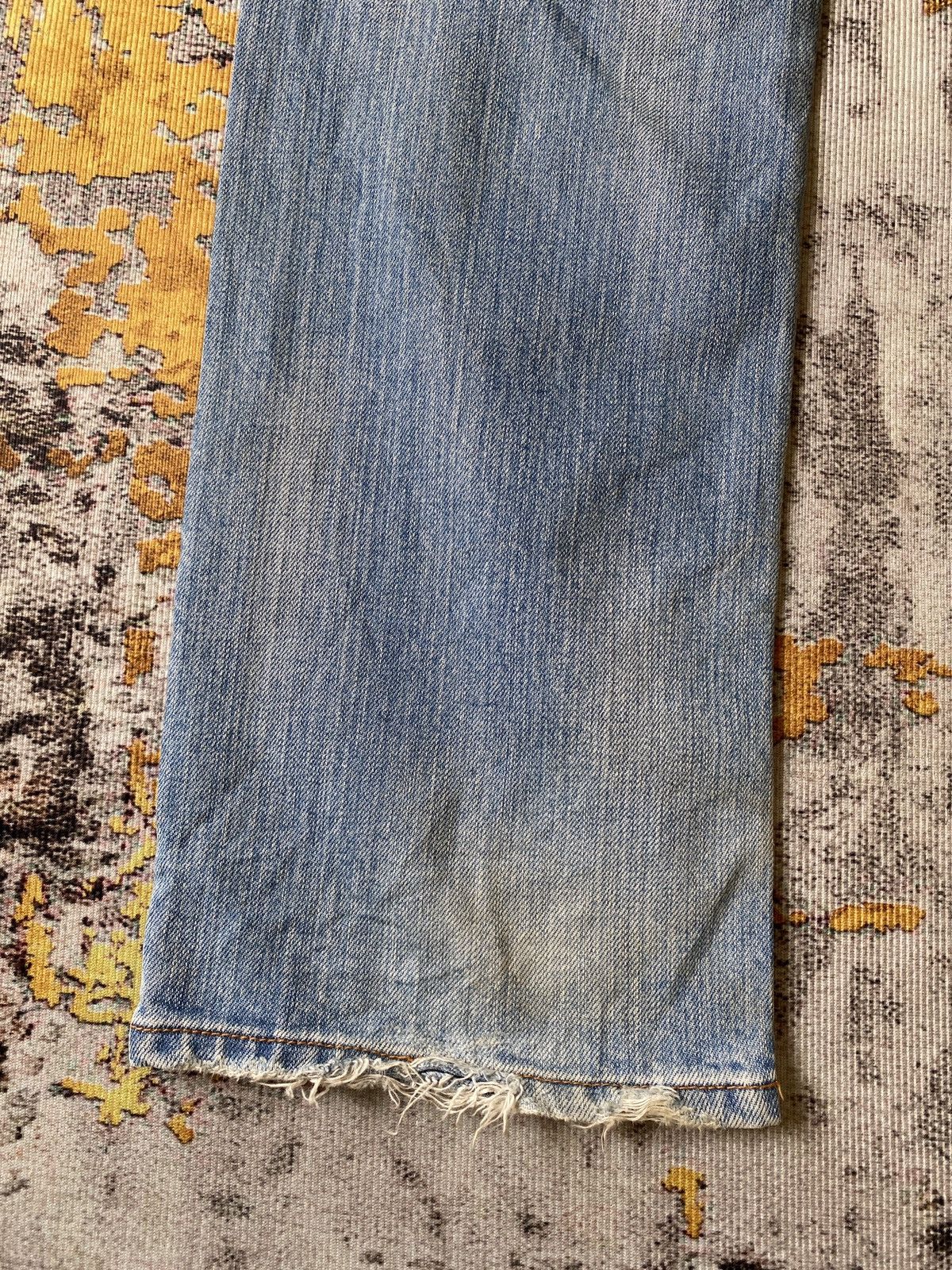 Tete Homme Tete Homme Issey Miyake Faded Blue Studded Distressed Denim Size US 31 - 11 Thumbnail