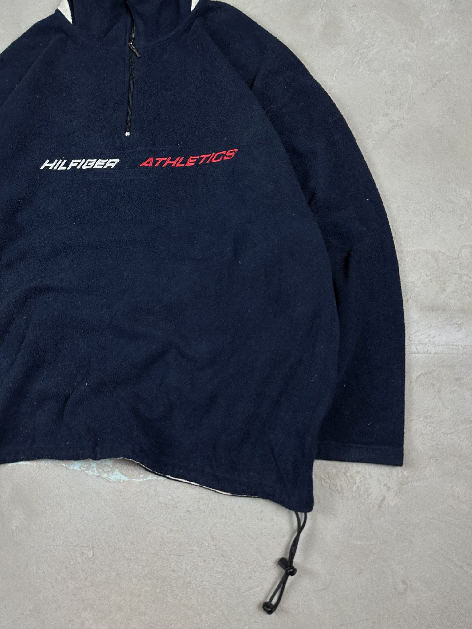 Tommy Hilfiger × Vintage 00s Vintage Y2k Tommy Hilfiger Sherpa Boxy Quaterzip Fleece Size US XXL / EU 58 / 5 - 4 Thumbnail