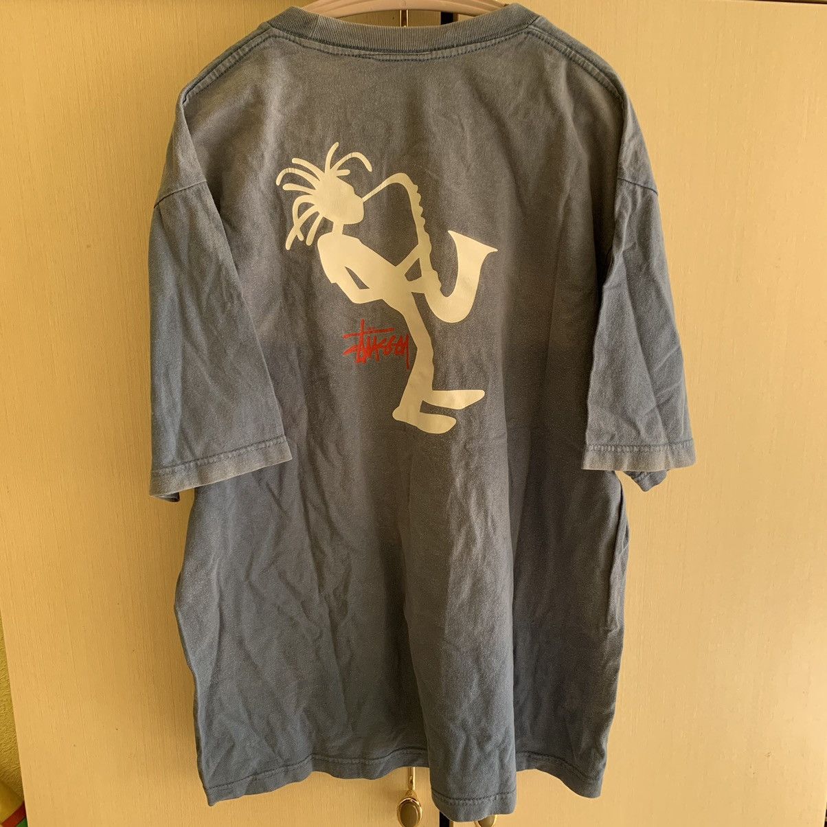 Other Vintage Thrashed Distressed Sun Faded Stussy Stickman Tee Size US L / EU 52-54 / 3 - 1 Thumbnail