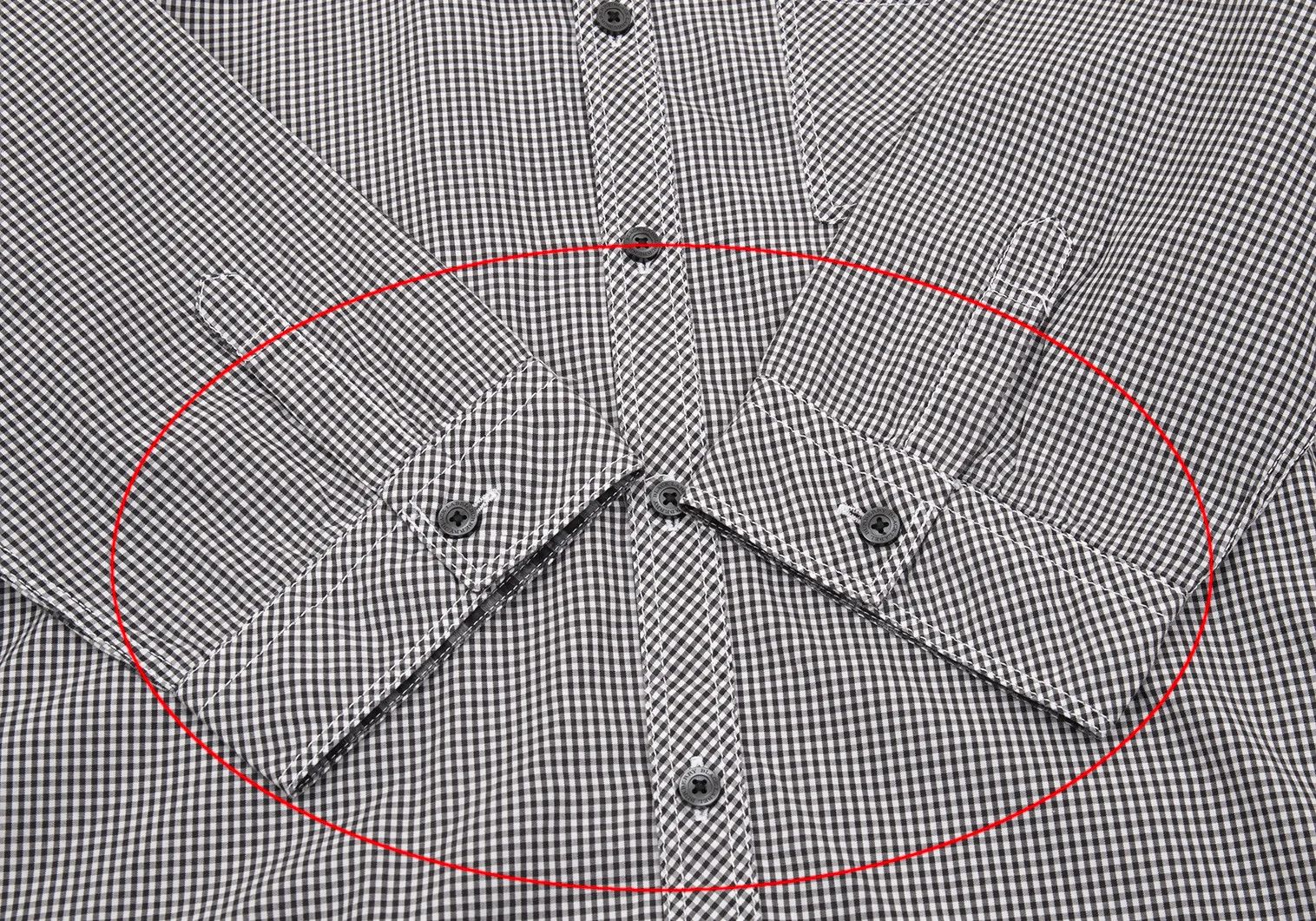 Burberry Gingham Check 3/4 Sleeve Button Down Shirt in Black/White Size US S / EU 44-46 / 1 - 9 Thumbnail