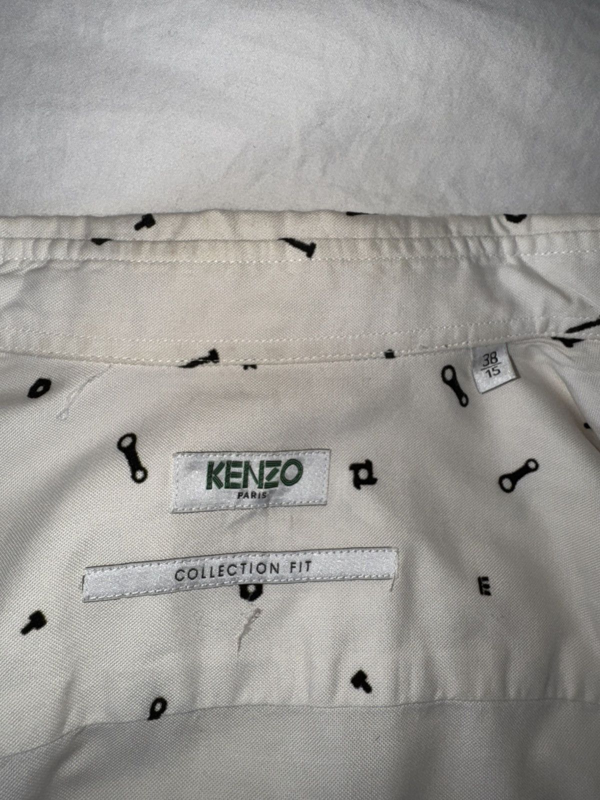 Kenzo Kenzo Runway Sample Logo Embroidered Buttondown Size US S / EU 44-46 / 1 - 6 Thumbnail