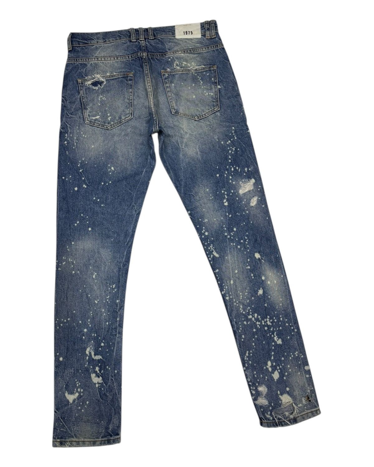 Le Grande Bleu (L.G.B.) ZARA ACID WASH DISTRESSED DENIM JEANS Size US 30 / EU 46 - 5 Thumbnail
