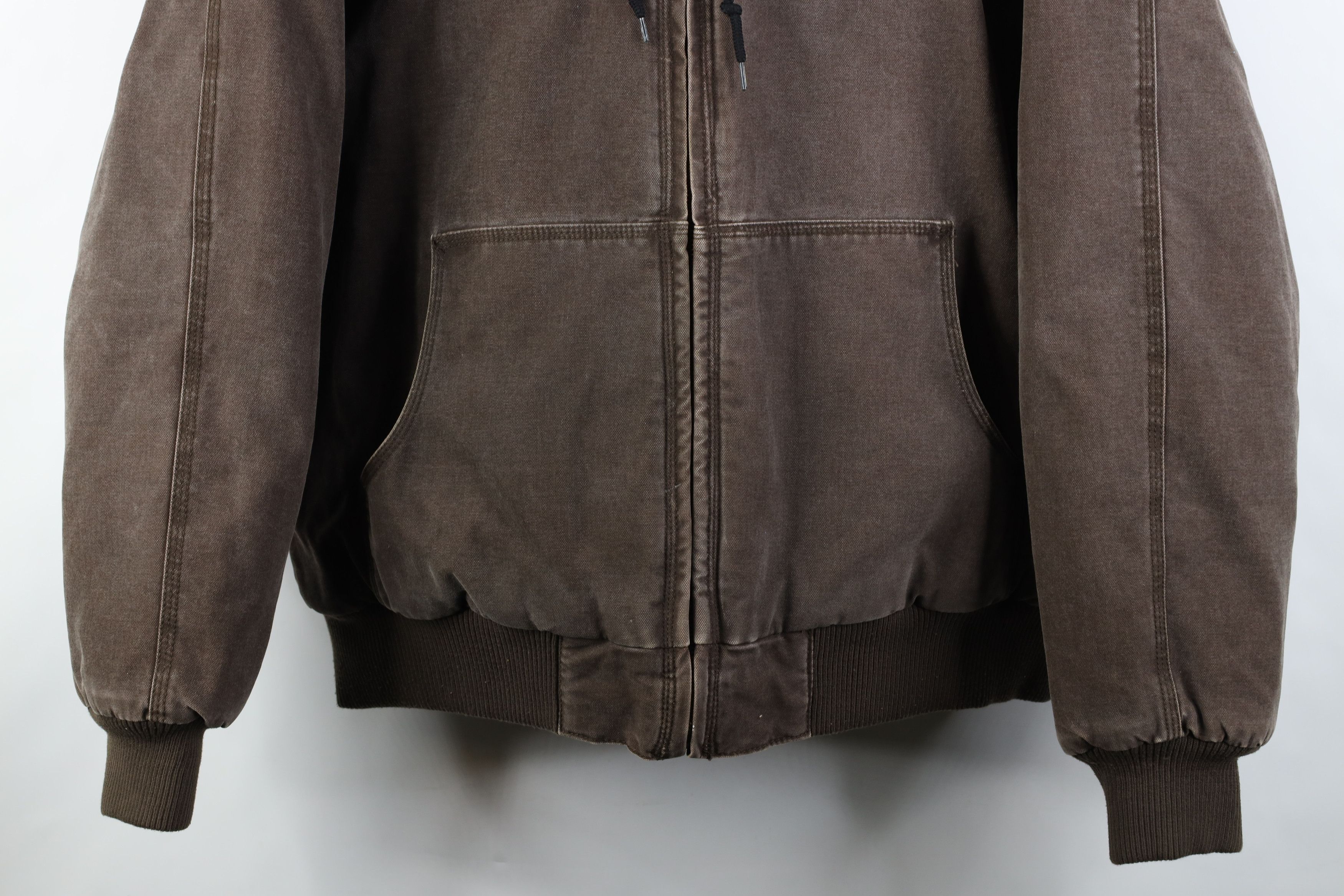 Cabelas Vintage 90s Cabelas Canvas Quilted Cape Hooded Jacket Brown Size US XL / EU 56 / 4 - 3 Thumbnail