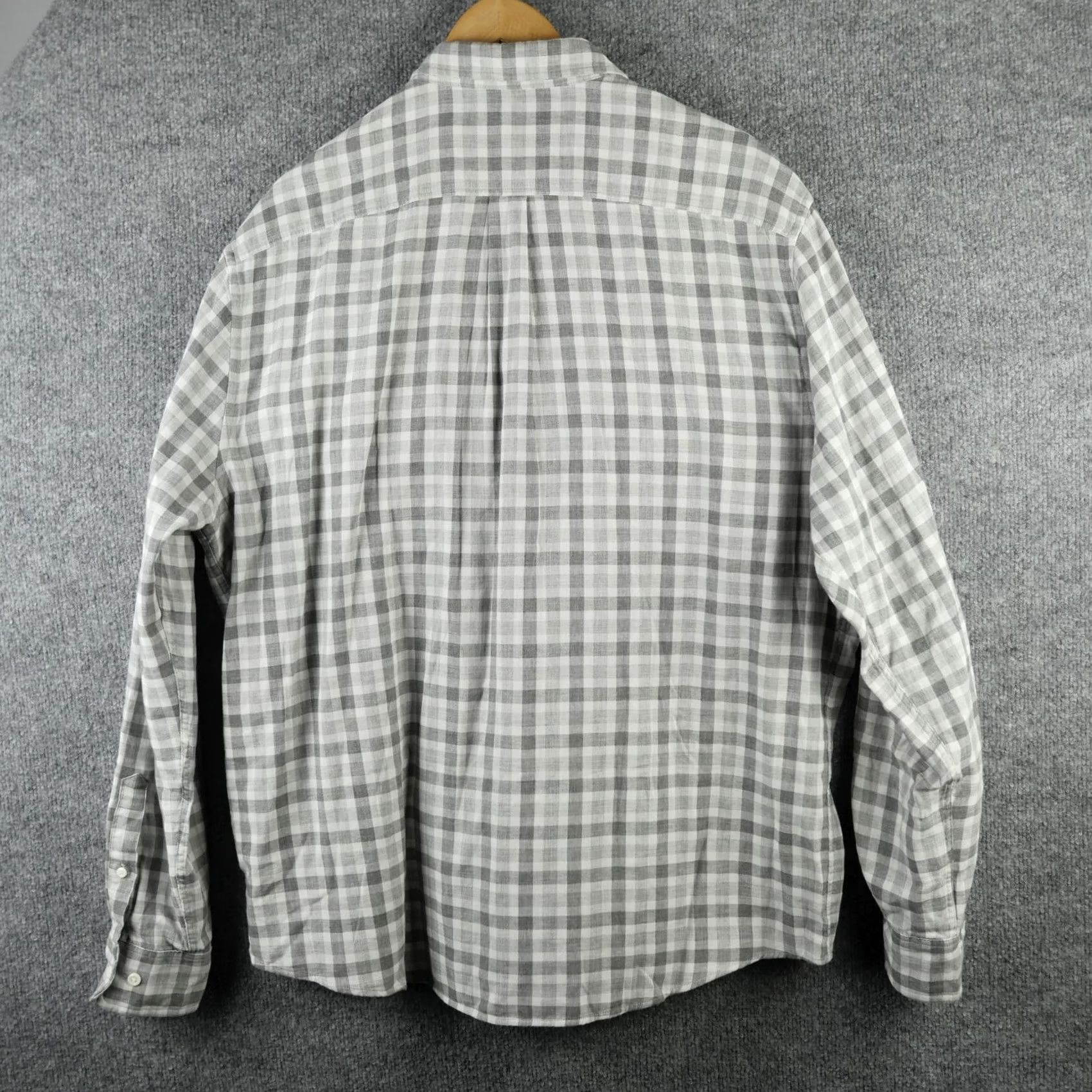 johnnie-O johnnie-O Shirt Mens XL Gray Check Button Up Long Sleeve Hangin Out Casual Size US XL / EU 56 / 4 - 5 Thumbnail
