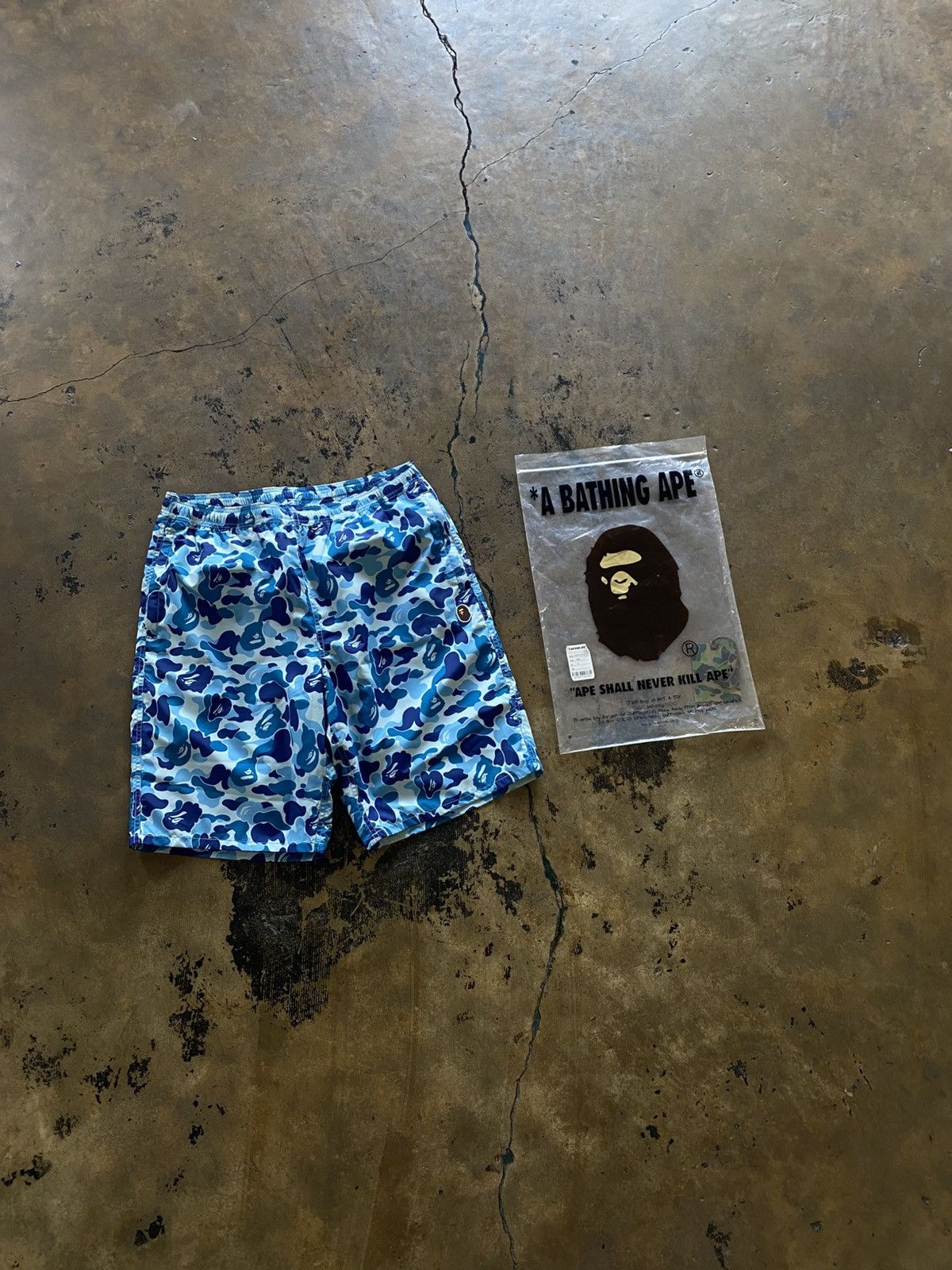 Blue Camo Bape Shorts | Grailed