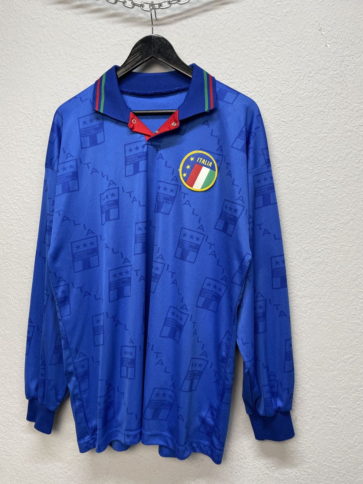 Nike Vintage Y2K Nike Italia Blockcore Tee Soccer Jersey Long Sl Size US L / EU 52-54 / 3 - 3 Thumbnail