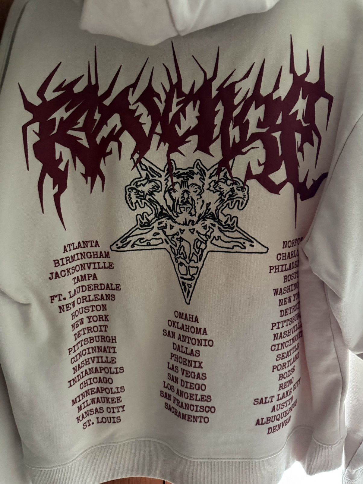 City Morgue × Revenge City Morgue x Revenge Metal Tour Cement Hoodie. Size US L / EU 52-54 / 3 - 2 Thumbnail