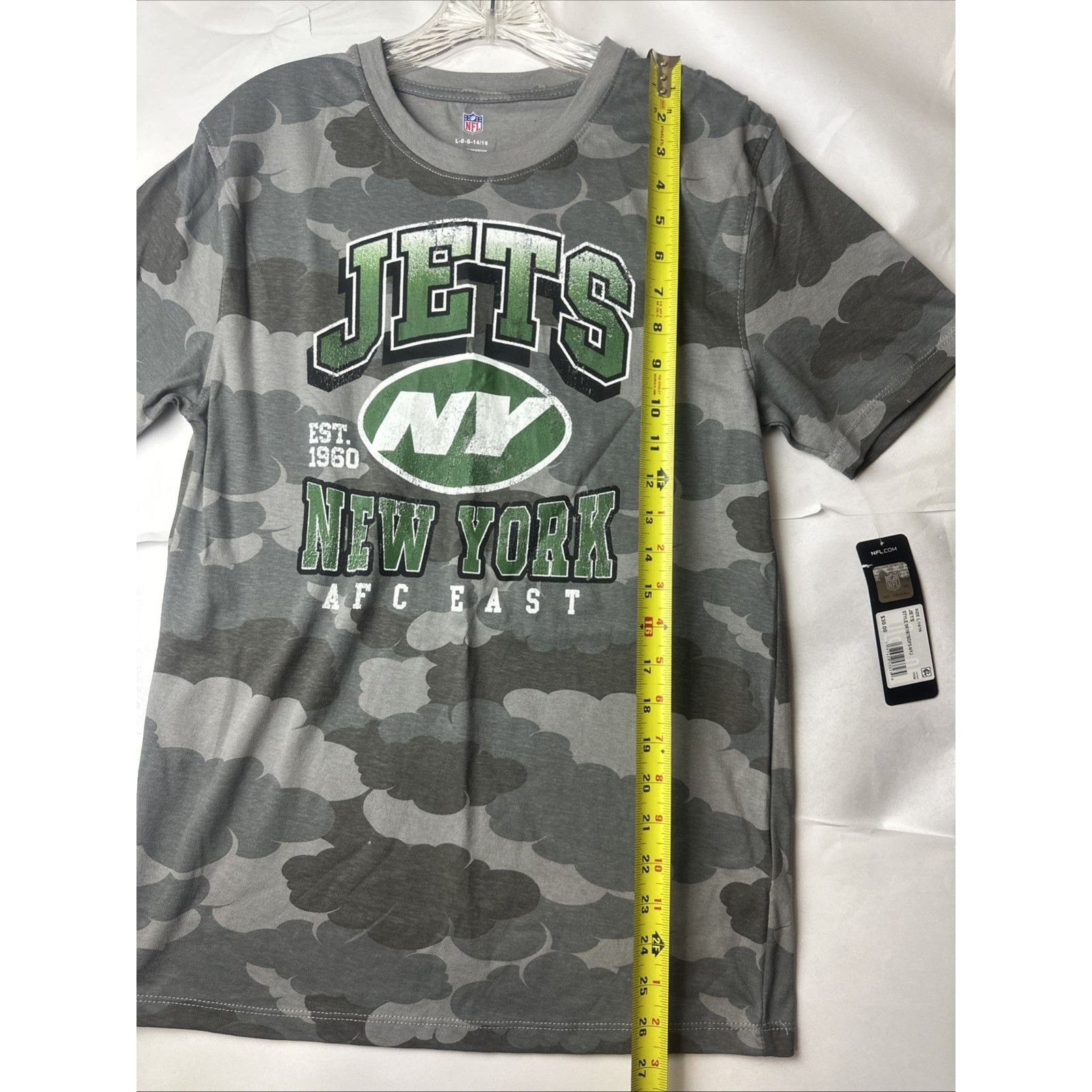 NFL NFL TEAM APPAREL SHIRT YOUTH NEW YORK JETS CAMO SIZE Large Size US L / EU 52-54 / 3 - 6 Thumbnail