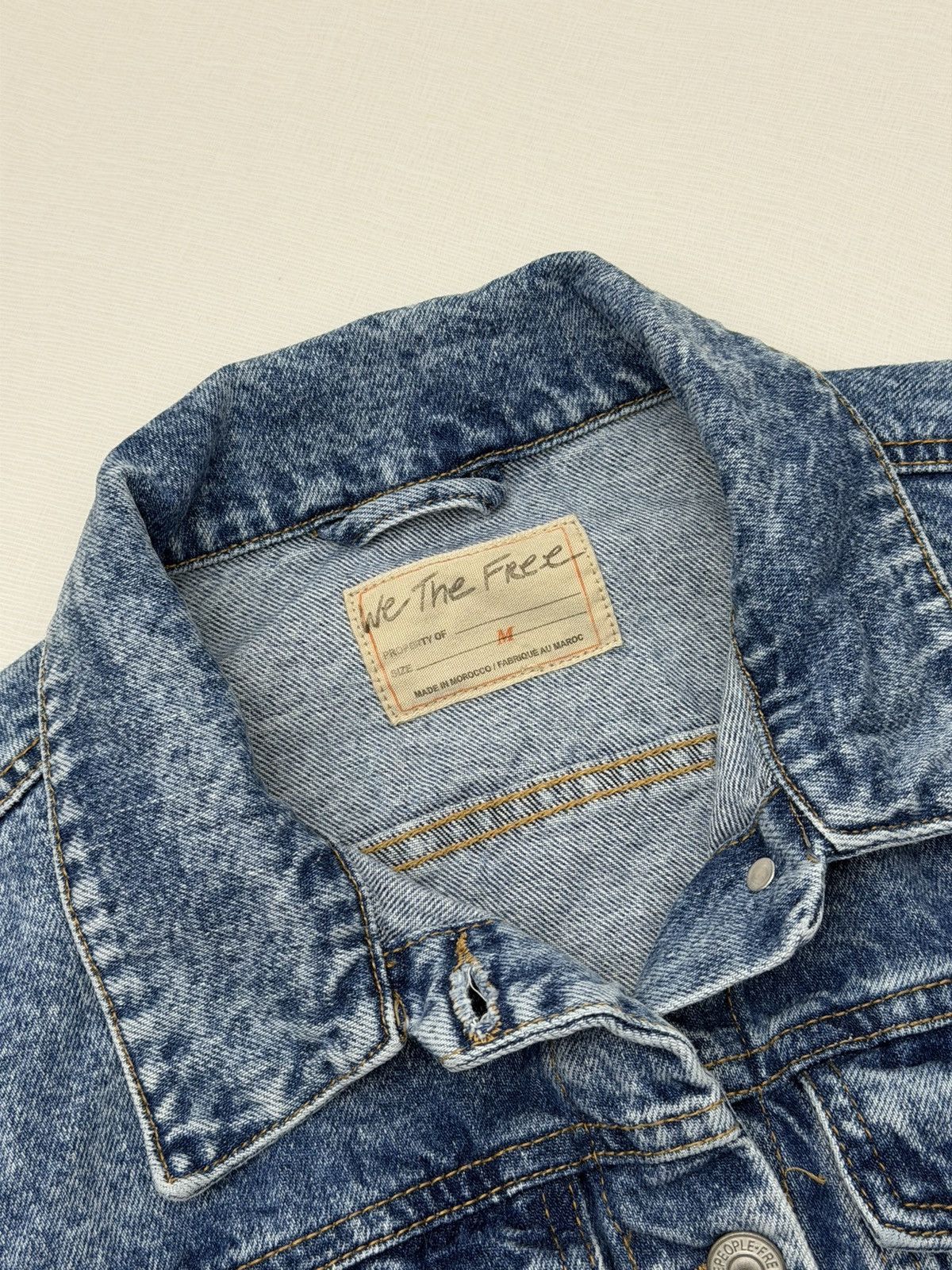 Free People Free People We The Free Cropped Denim Jean Jacket Women’s M Size M / US 6-8 / IT 42-44 - 5 Thumbnail