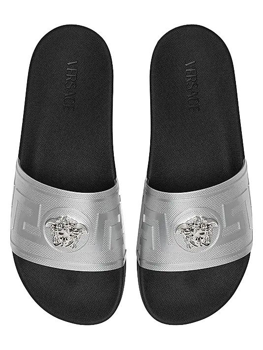 Versace os11x0126 Medusa Rubber Slides in Silver Size US 10 / EU 43 - 2 Thumbnail