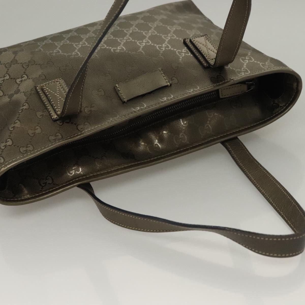 Gucci GUCCI GG Implementation Tote Bag Pvc Khaki Silver Size ONE SIZE - 9 Thumbnail