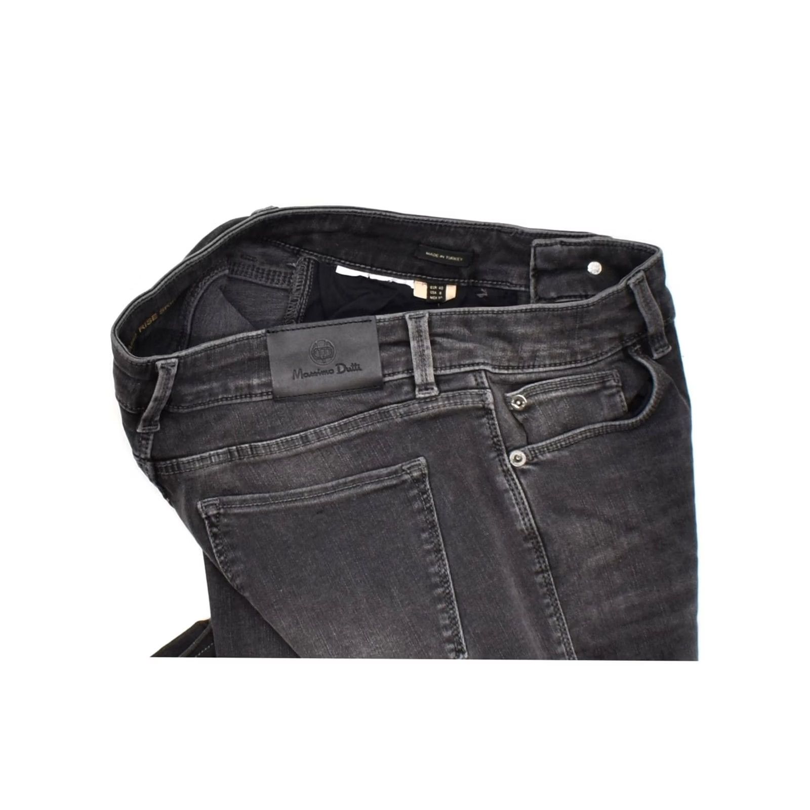 Massimo Dutti MASSIMO DUTTI Womens Skinny Jeans Black US 8 Medium W30 L26 Size 30" / US 8 / IT 44 - 3 Thumbnail
