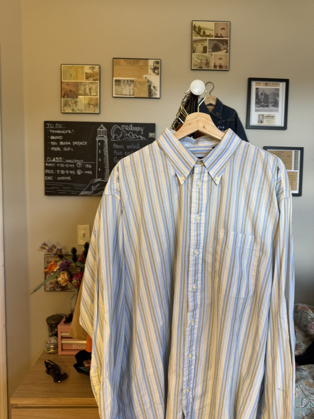 Burberry Vintage Burberry Striped Longsleeve Button up Dress Shirt Size US XXL / EU 58 / 5 - 1 Thumbnail