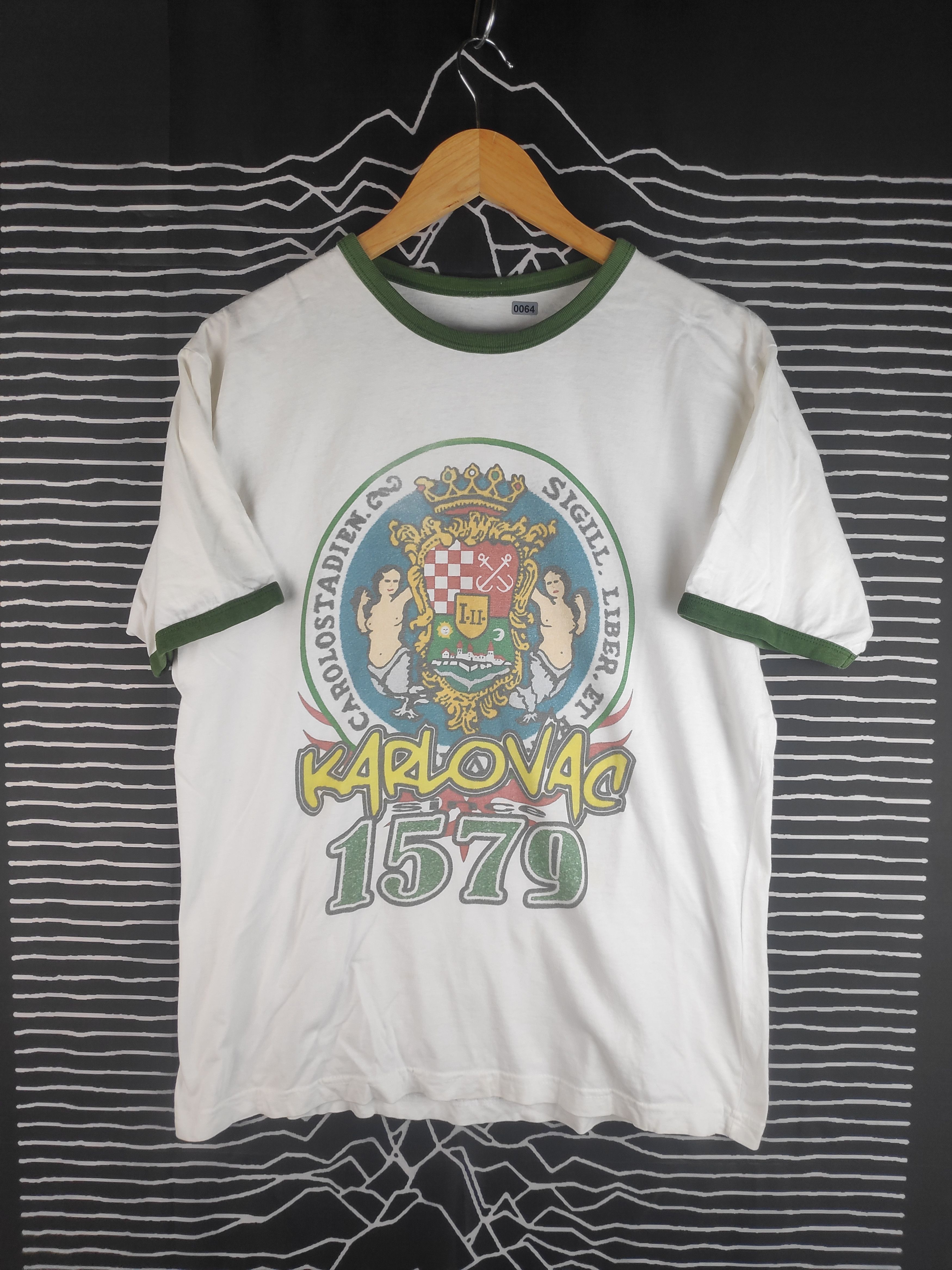 Vintage Vtg Carolostadien Karlovac Choir Logo Ringer Tee Size US L / EU 52-54 / 3 - 1 Thumbnail