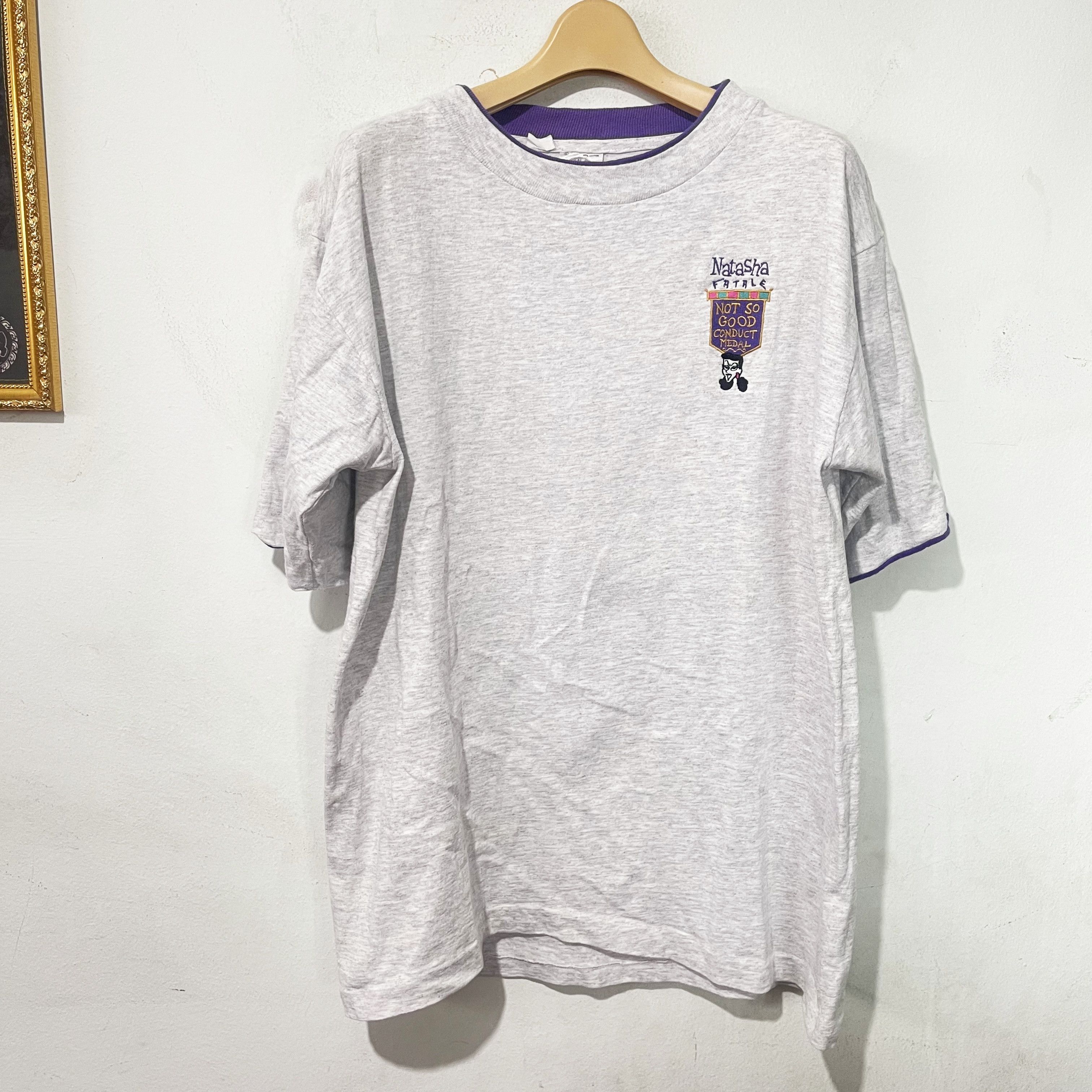 Vintage Vintage 90s Natasha Fatale Embroidered T-Shirt Size US L / EU 52-54 / 3 - 1 Thumbnail