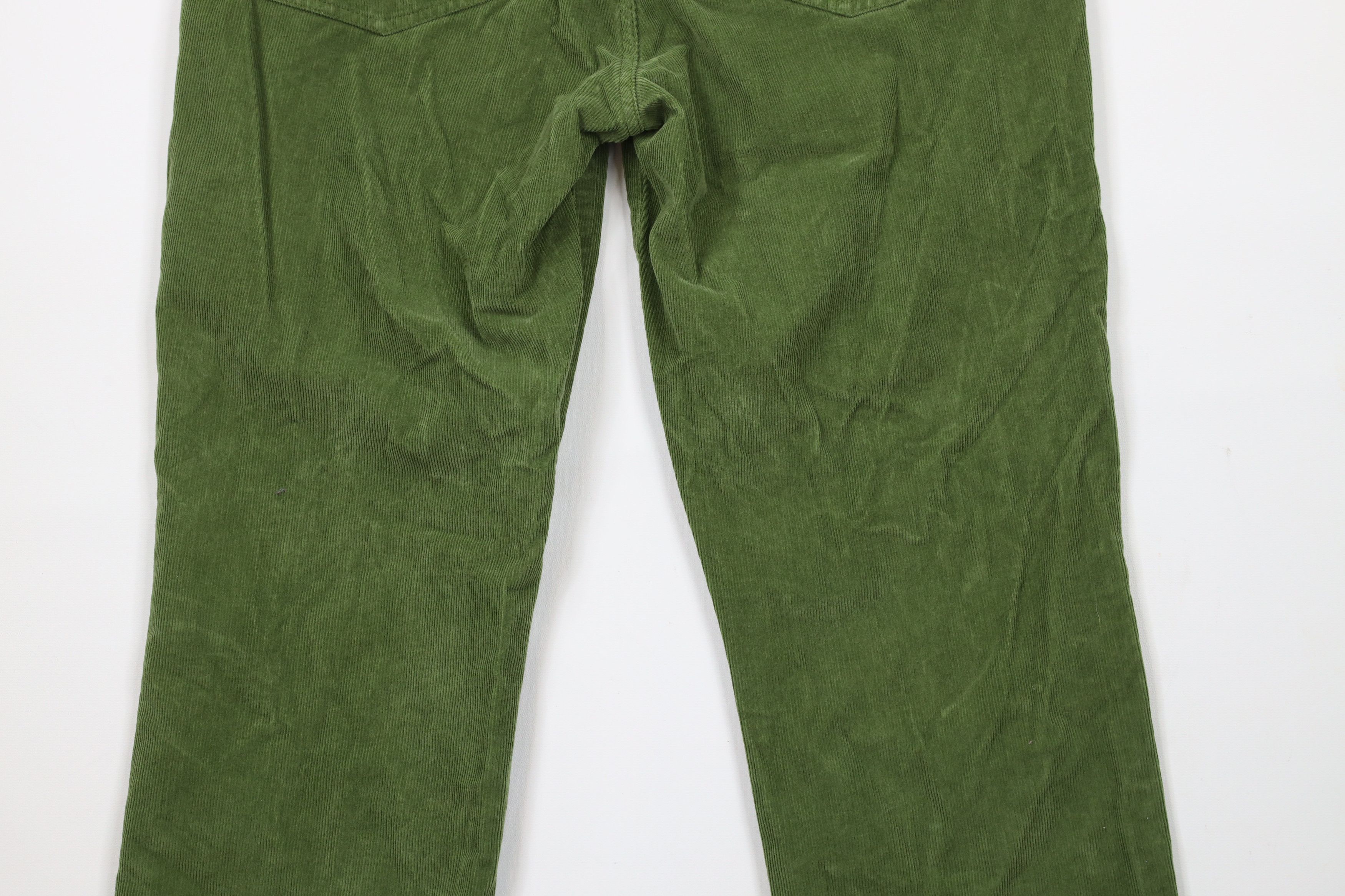 J.Crew × Vintage J Crew Faded Slim Straight Leg Corduroy Chino Pants Green Size 32" / US 10 / IT 46 - 9 Thumbnail