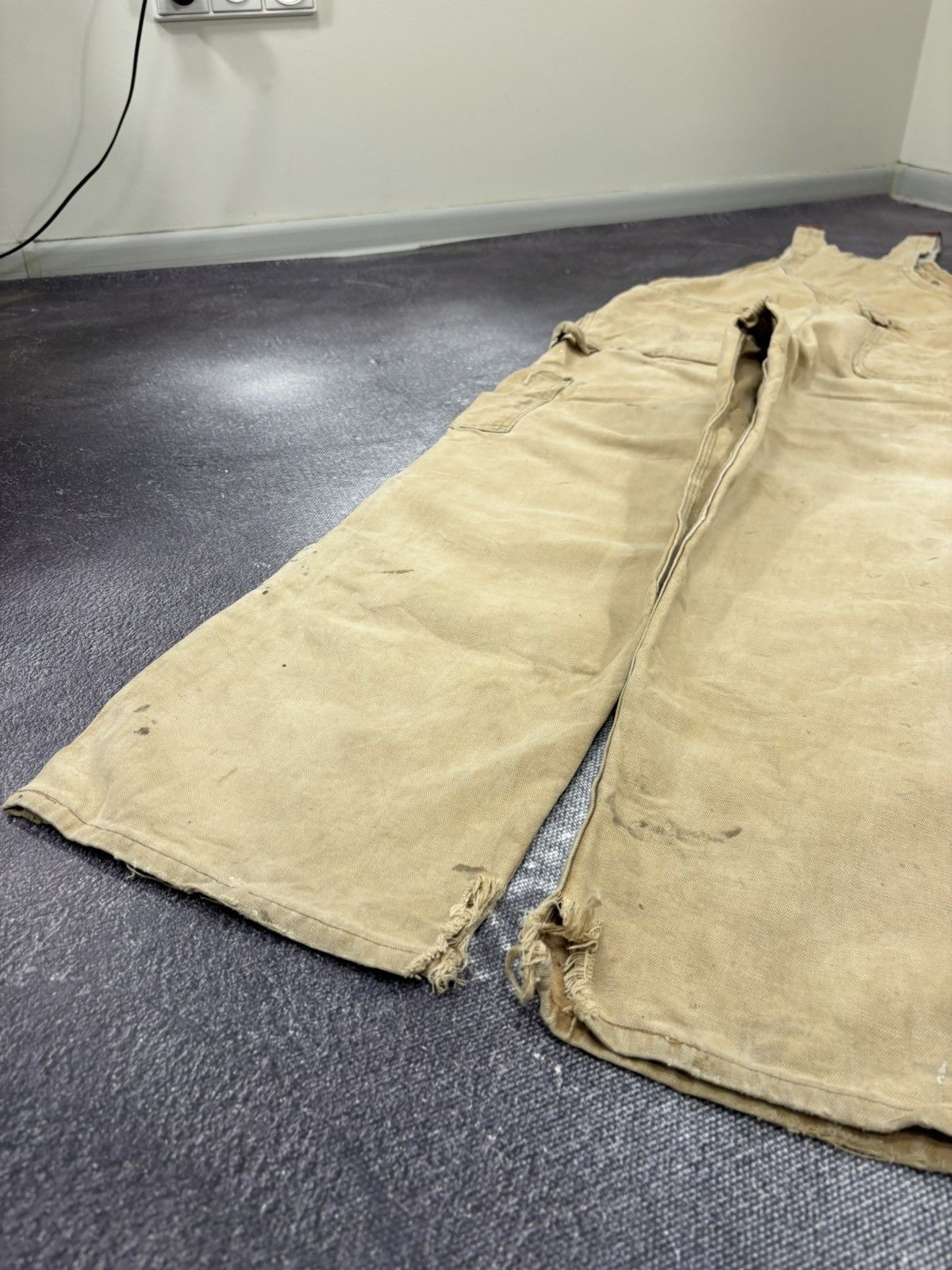 Carhartt Vintage 90s Carhartt Double Knee USA Faded Dungaree Overall Size US 34 / EU 50 - 15 Thumbnail