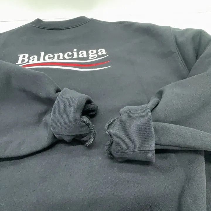 Other Balenciaga Black Logo Embroidered Sweatshirt 0079-2507 Size S / US 4 / IT 40 - 9 Thumbnail