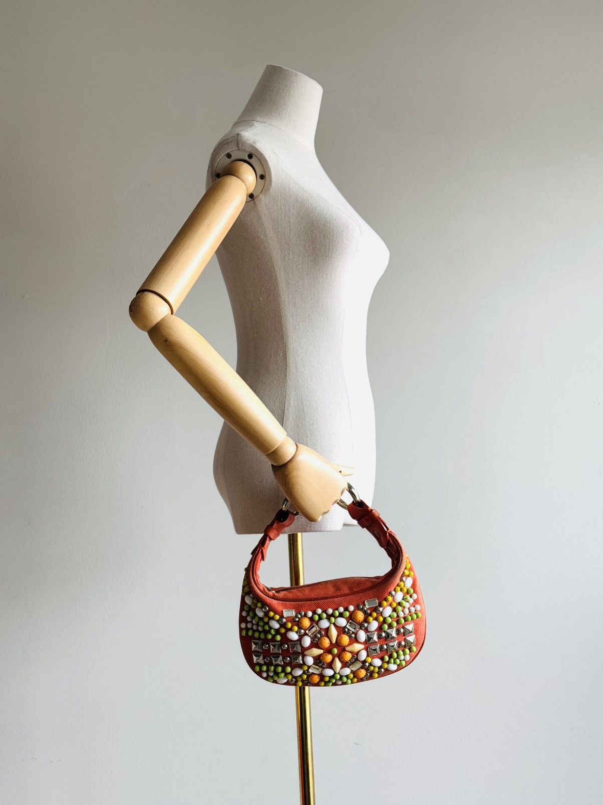 Chloe Vintage beaded Chloe Bracelet bag by Phoebe Philo orange Size ONE SIZE - 3 Thumbnail