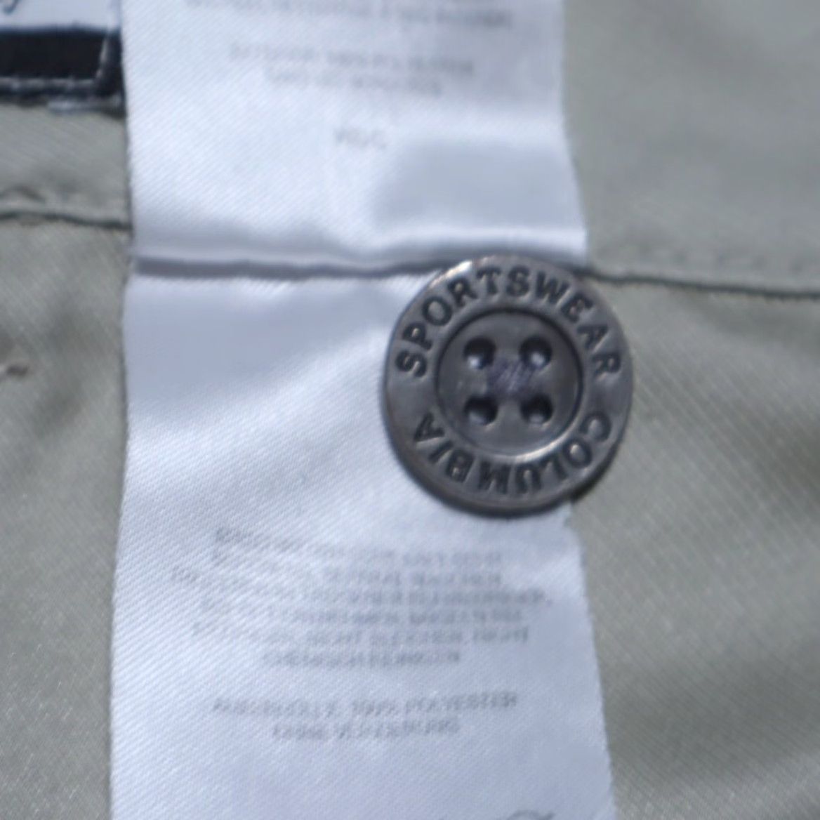 Vintage Columbia Baggy Chino Pants Beige Men's 40 Casual Relaxed Twill Polyester Baggy Inseam 32in Flat Front Button Size US 40 / EU 56 - 6 Thumbnail