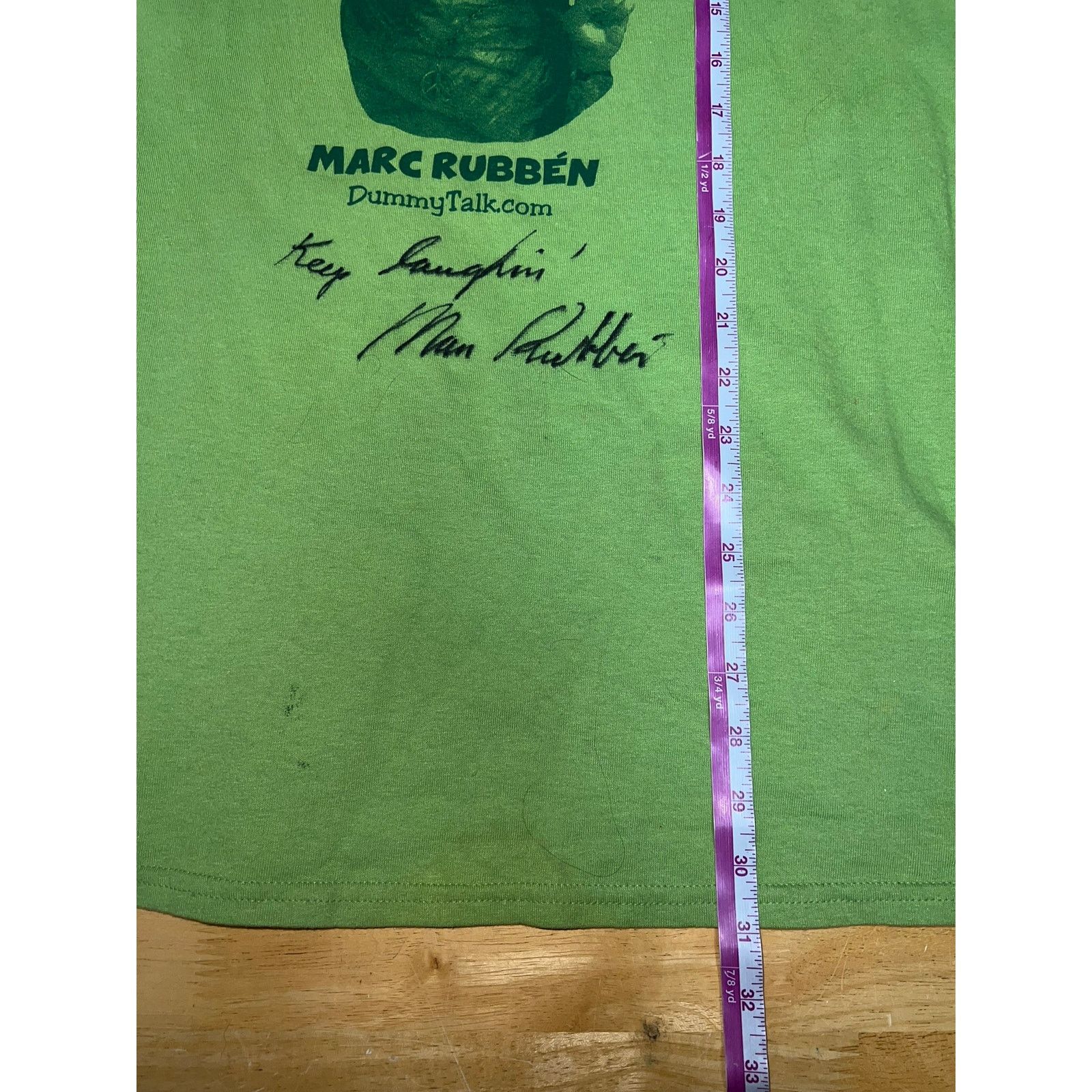Gildan Vintage Marc Rubben Shirt Go Green Dude Dummy Talk Weed Tee Size US XXL / EU 58 / 5 - 9 Thumbnail