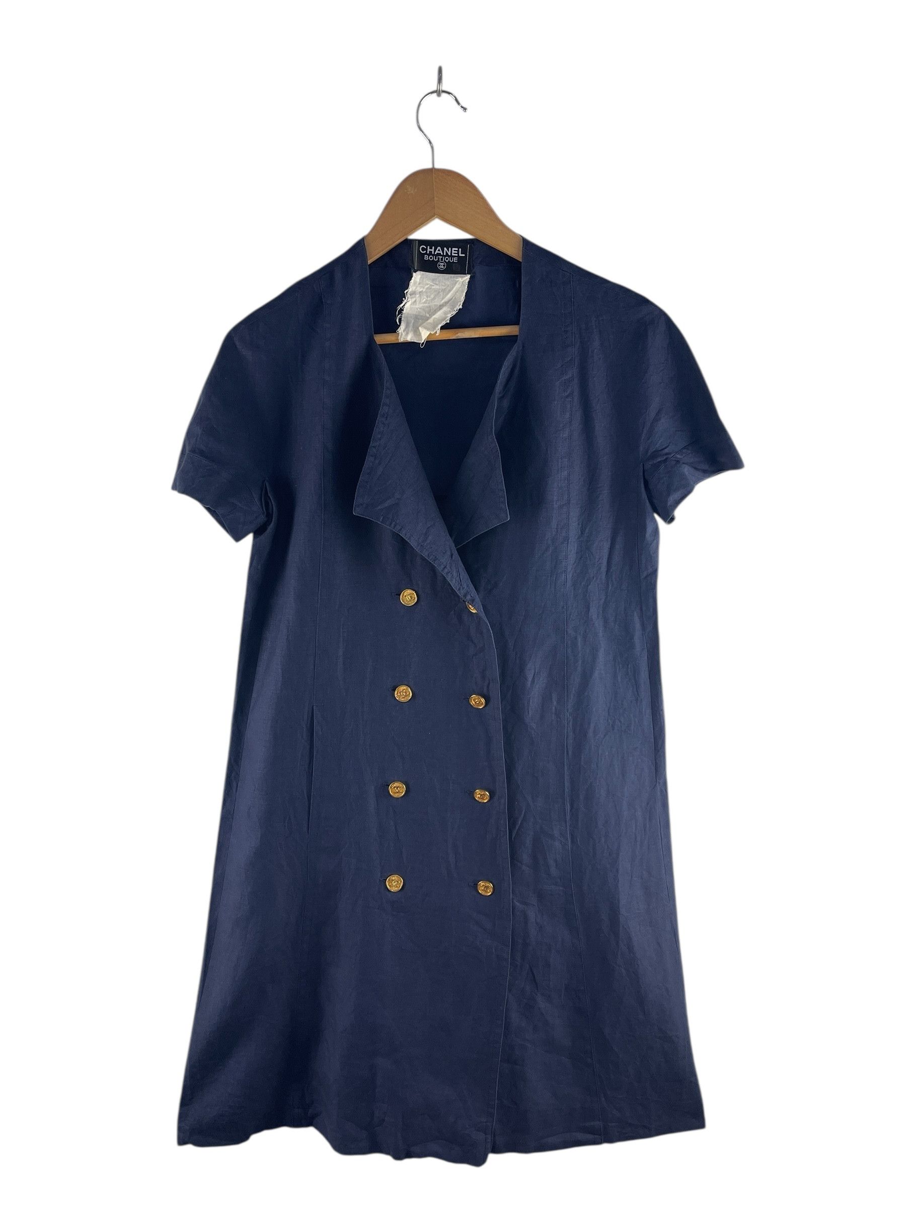 Chanel Vintage Chanel Boutique Navy Double-Breasted Dress Size US XS / EU 42 / 0 - 2 Thumbnail