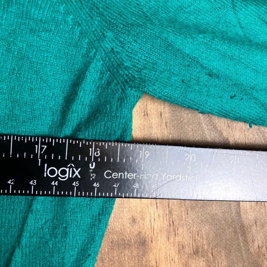 Vintage LL Bean Cardigan Sweat er Women Open Button Front Pockets Cashmere Blend M Teal Knit V-Neck Casual Workwear 90s? Size M / US 6-8 / IT 42-44 - 7 Thumbnail