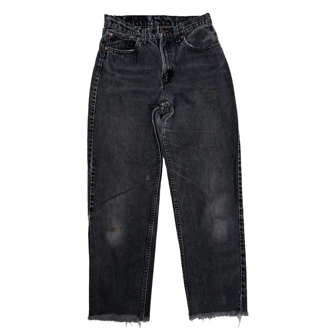 Levi's Levi’s 560 1980 80s Vintage W29 L29 Black Faded Denim Jeans Size 29" - 2 Thumbnail